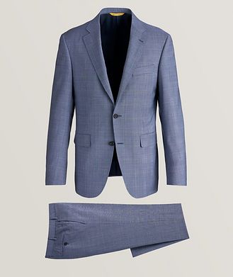 Canali Kei Wool Tonal Glen Plaid Suit