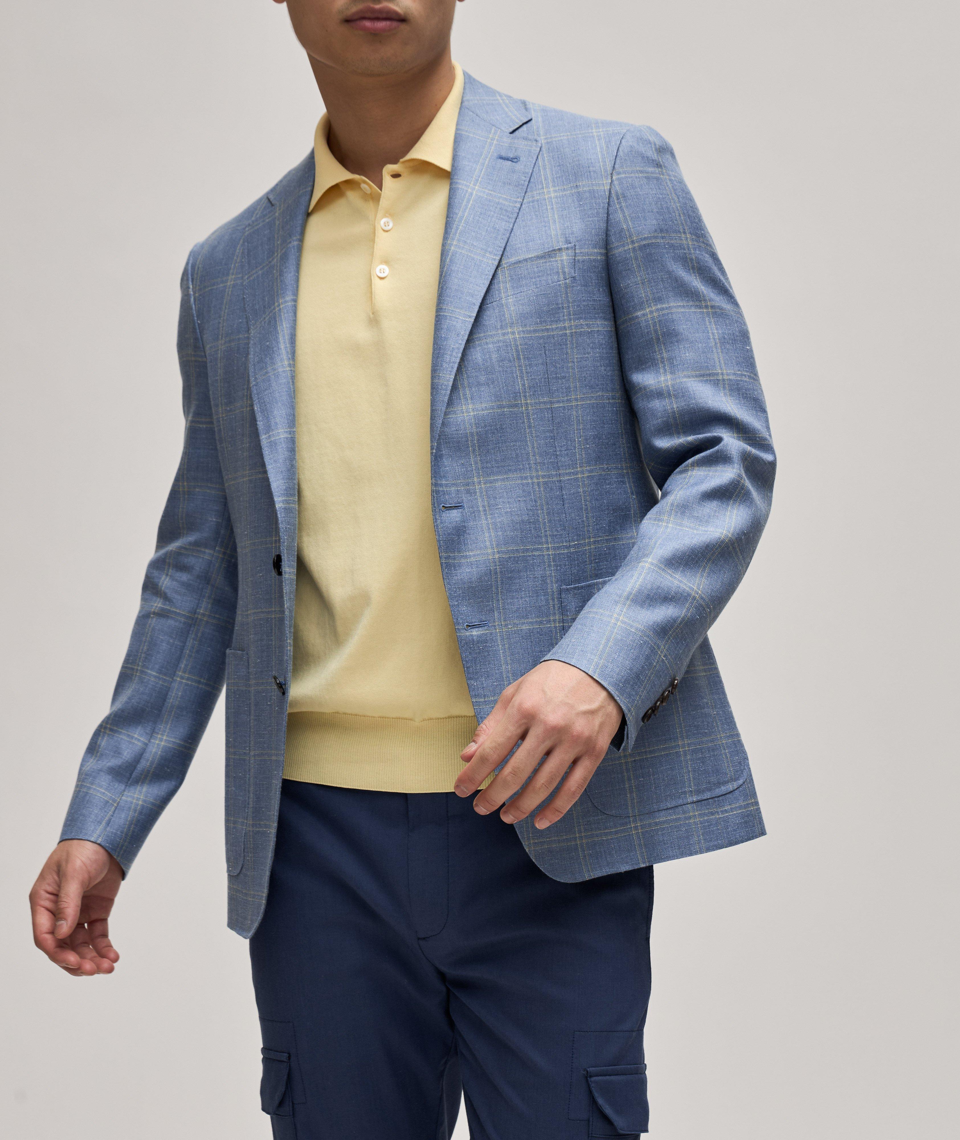 Kei Plaid Wool, Silk & Linen Sport Jacket image 2