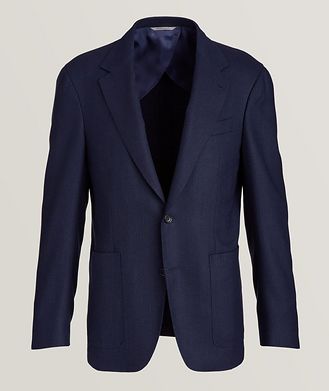 Canali Stretch Wool-Blend Herringbone Sports Jacket