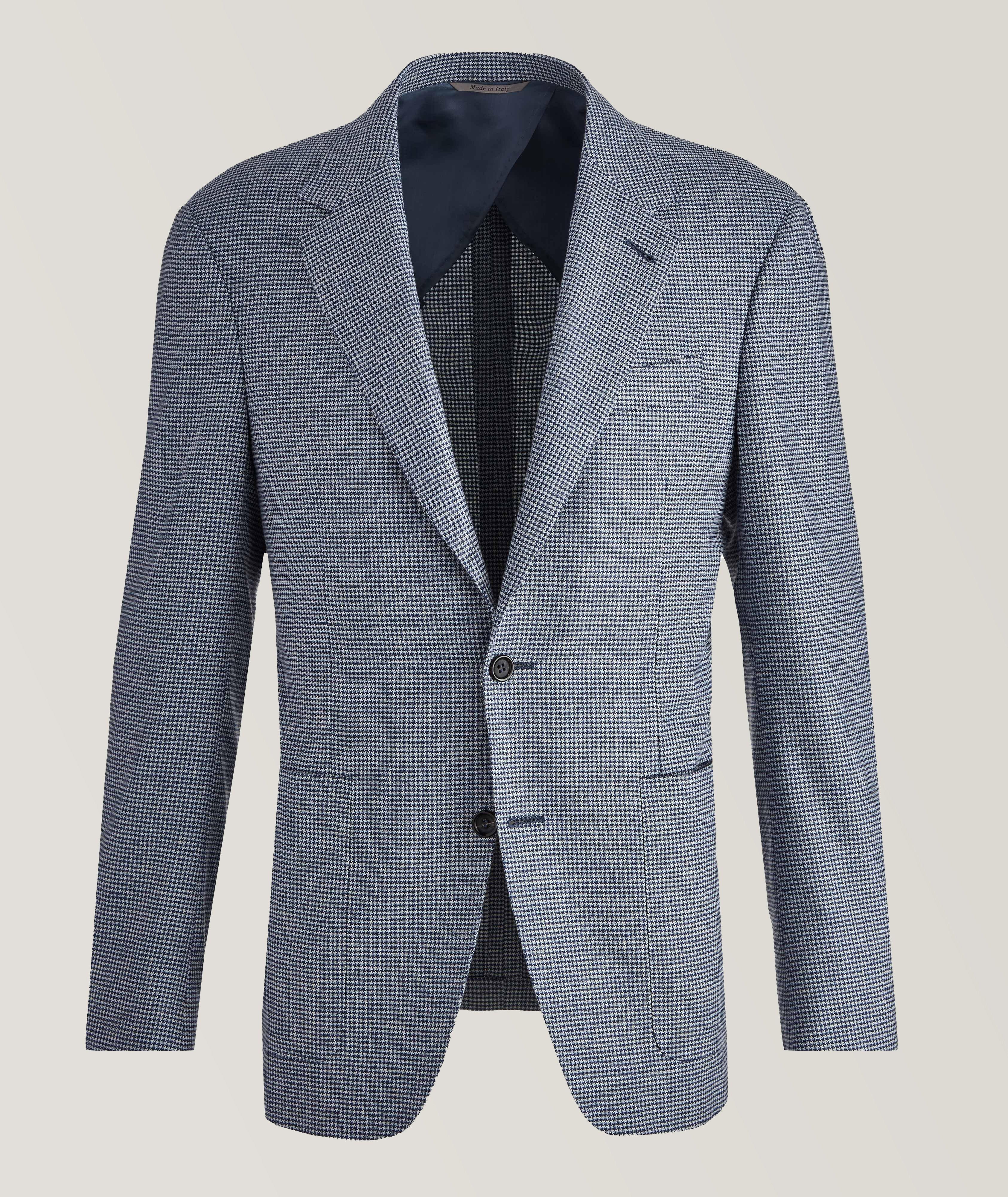 Houndstooth Stretch-Wool Blend Sport Jacket image 0