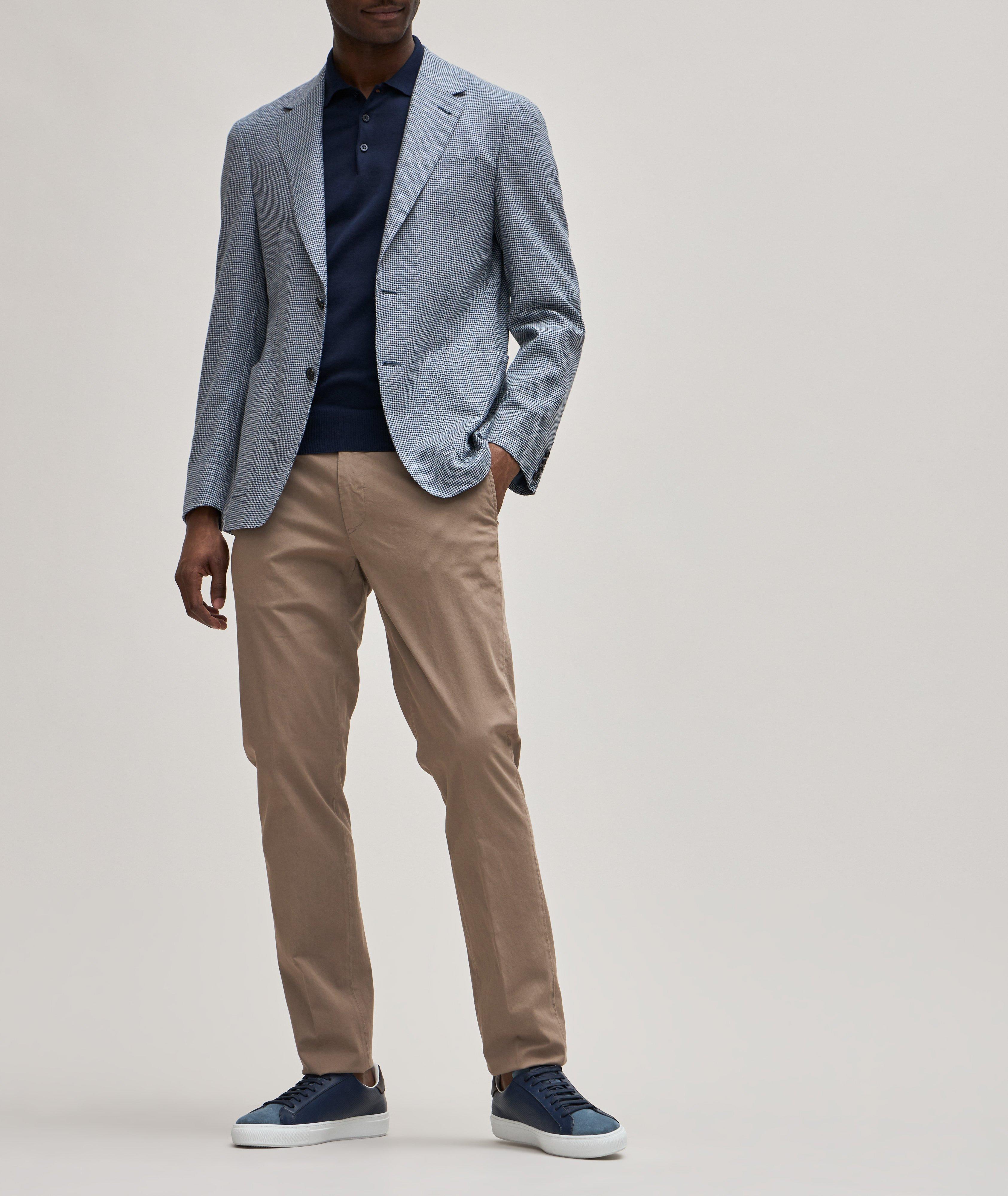 Houndstooth Stretch-Wool Blend Sport Jacket image 1