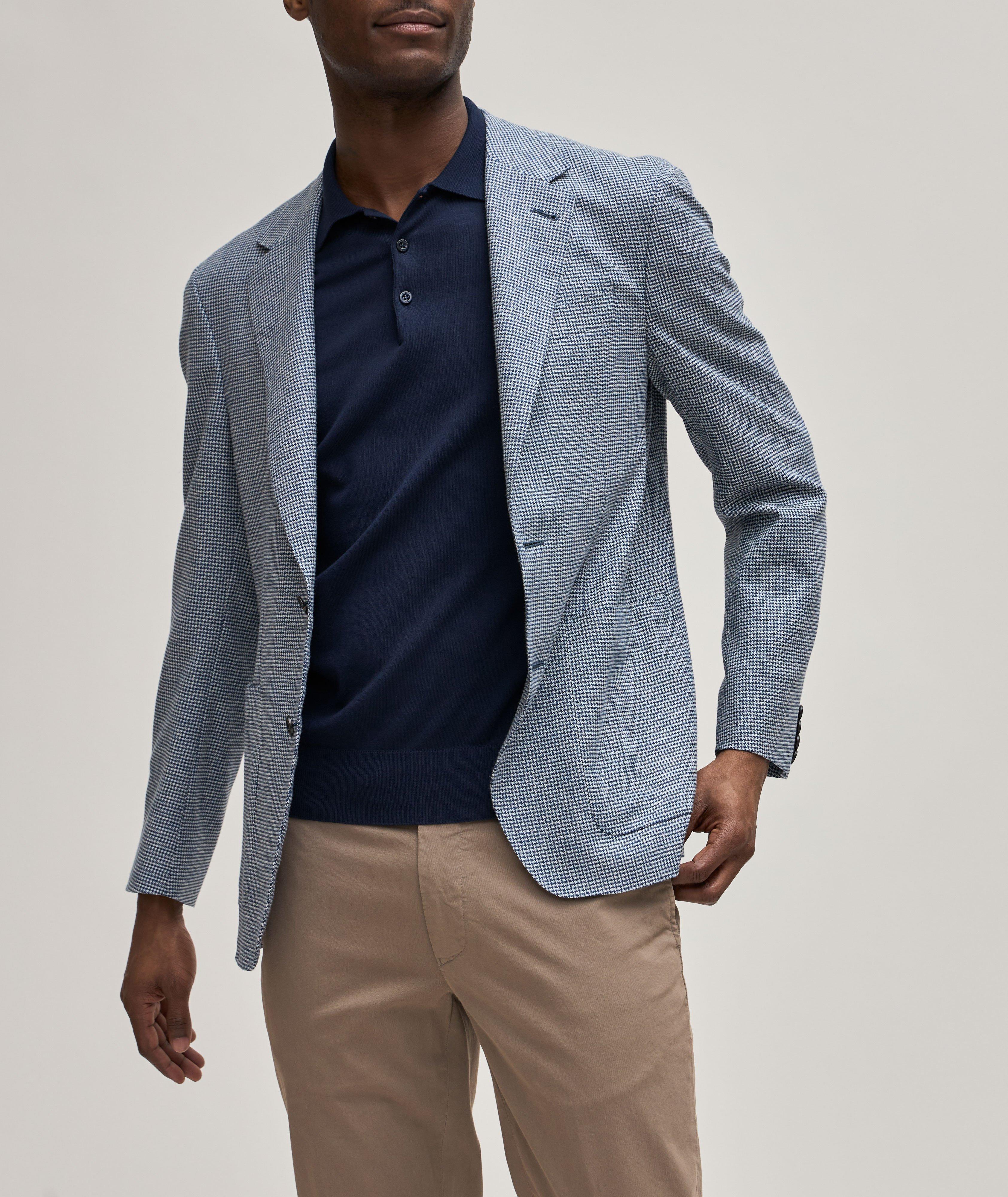 Houndstooth Stretch-Wool Blend Sport Jacket image 2