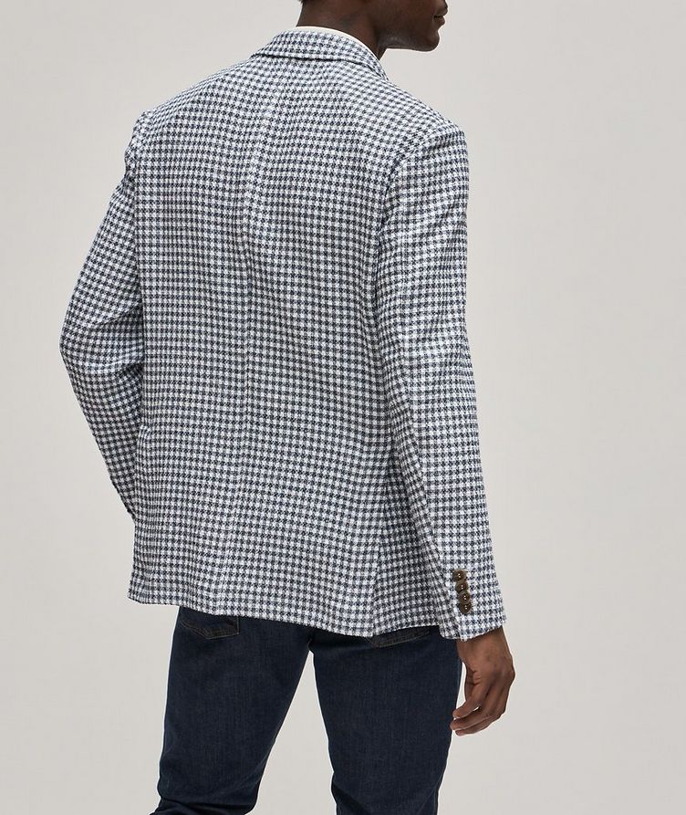 Checkered Cotton-Linen Blend Sport Jacket image 3