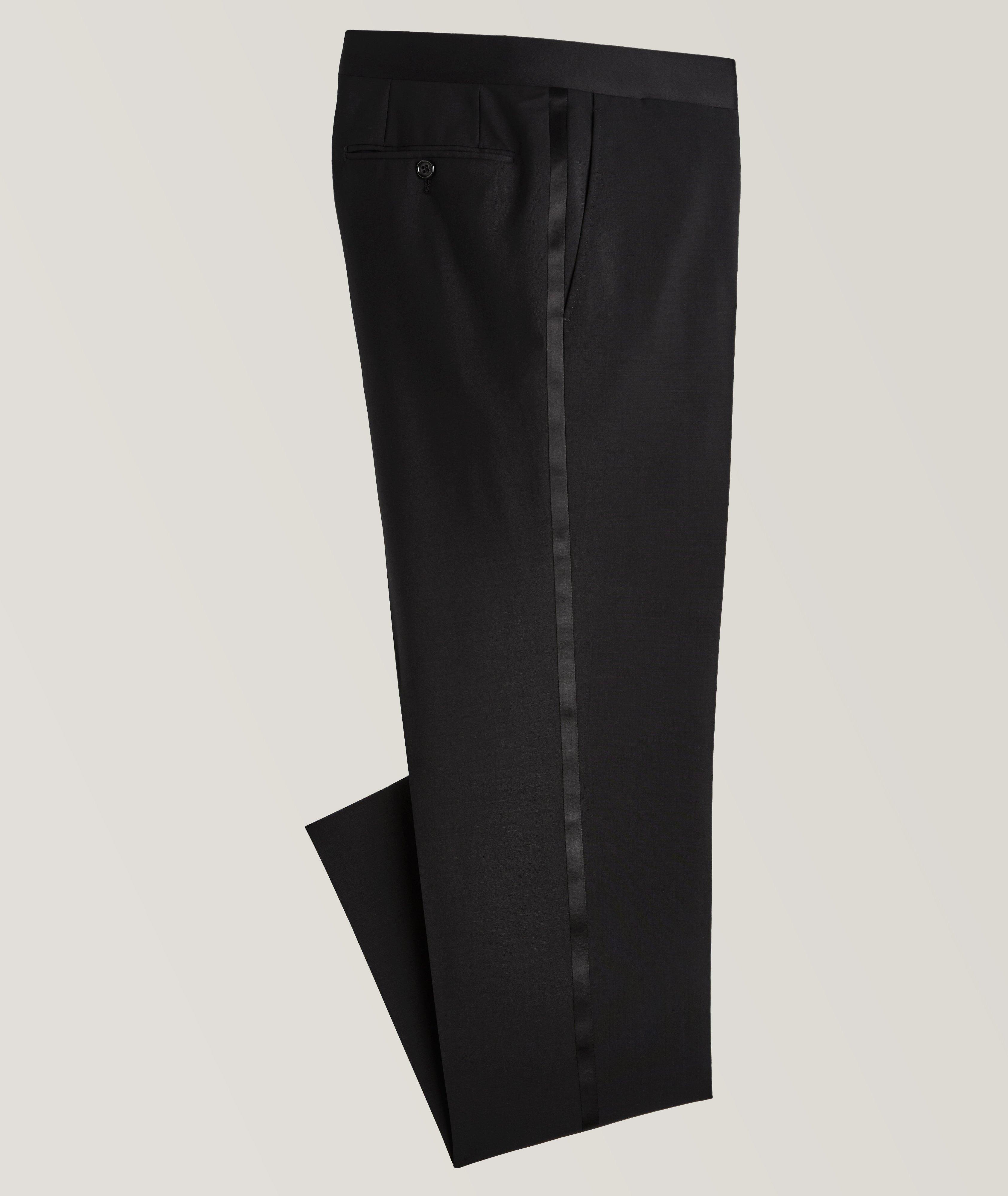 Canali Pantalon de soirée en laine et mohair