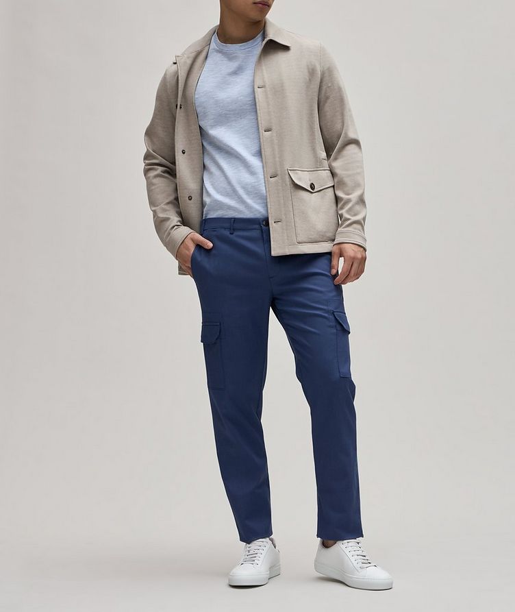 Solid Lyocell-Stretch Cargo Dress Pants image 1