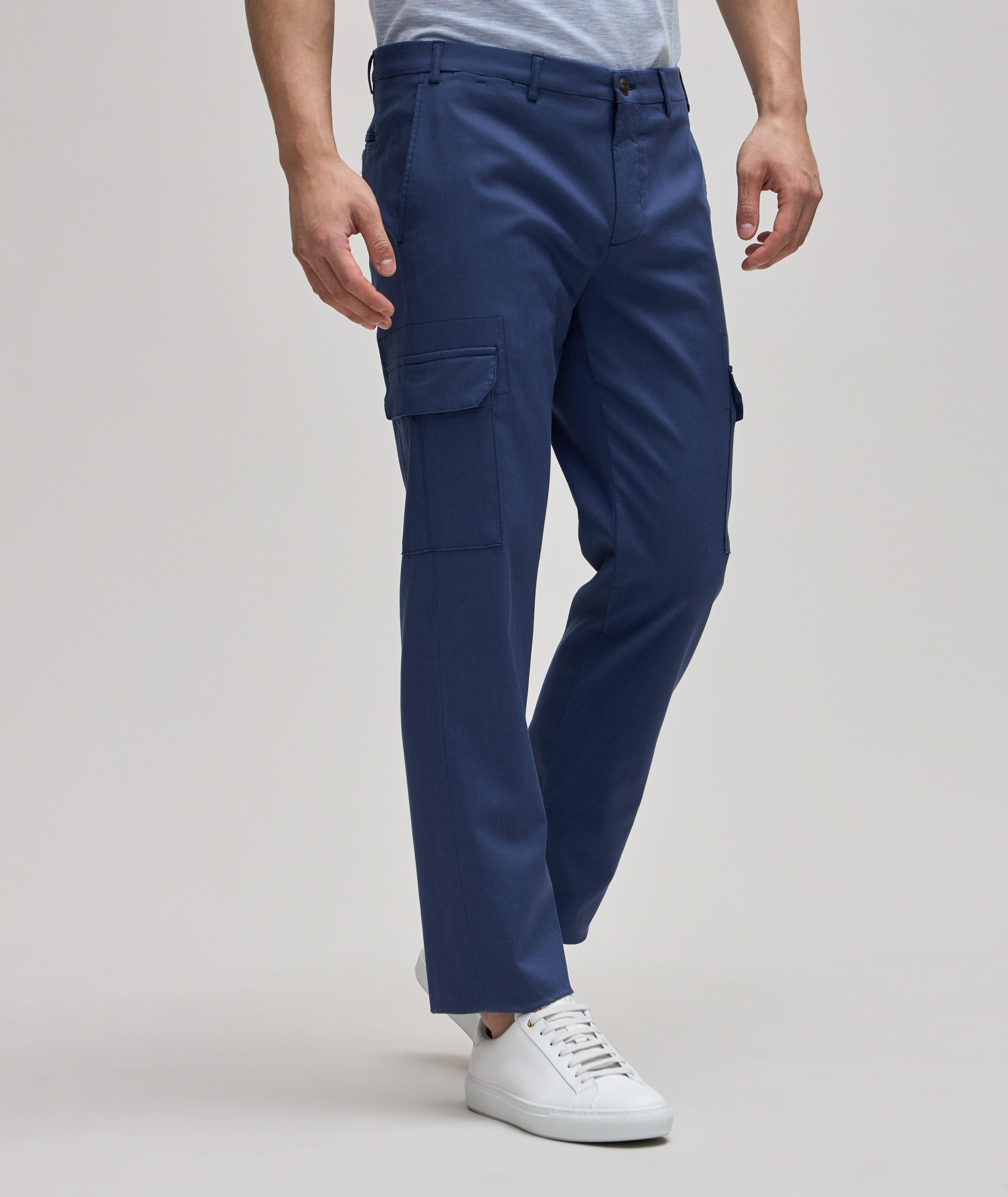 Navy blue store stretch cargo pants