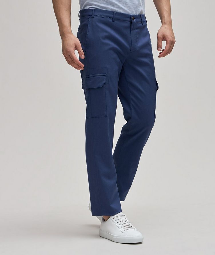 Solid Lyocell-Stretch Cargo Dress Pants image 2