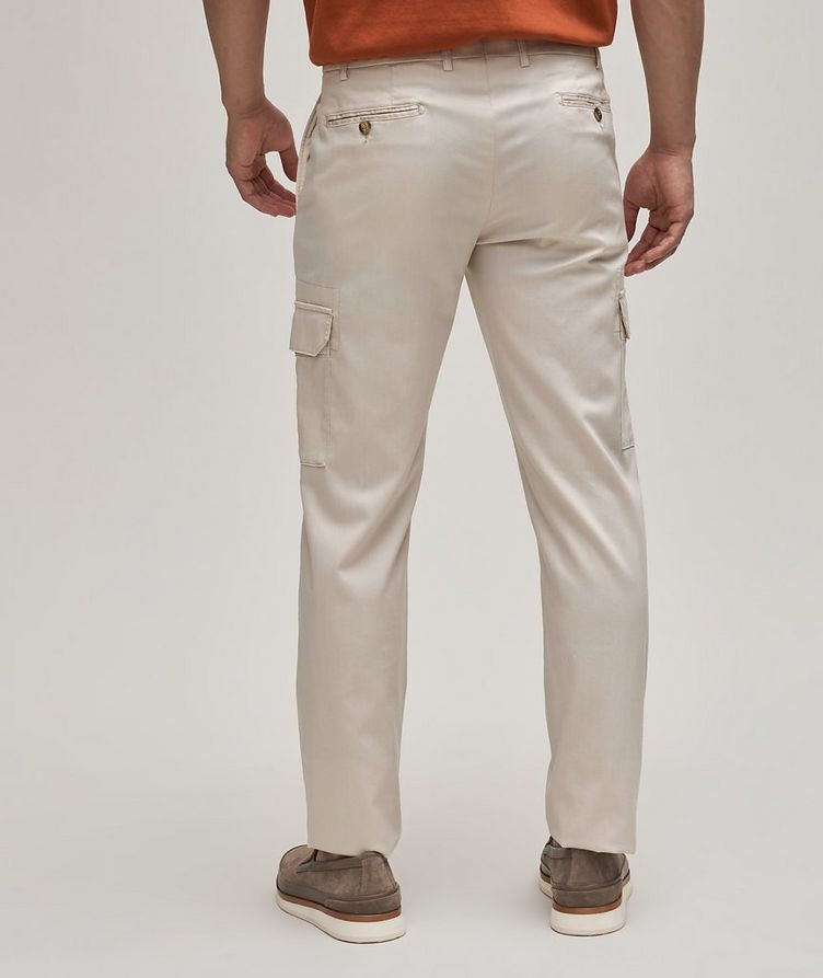Solid Lyocell-Stretch Cargo Dress Pants image 3