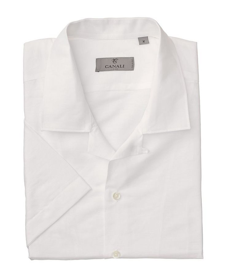 Short-Sleeve Melange Sport Shirt image 0