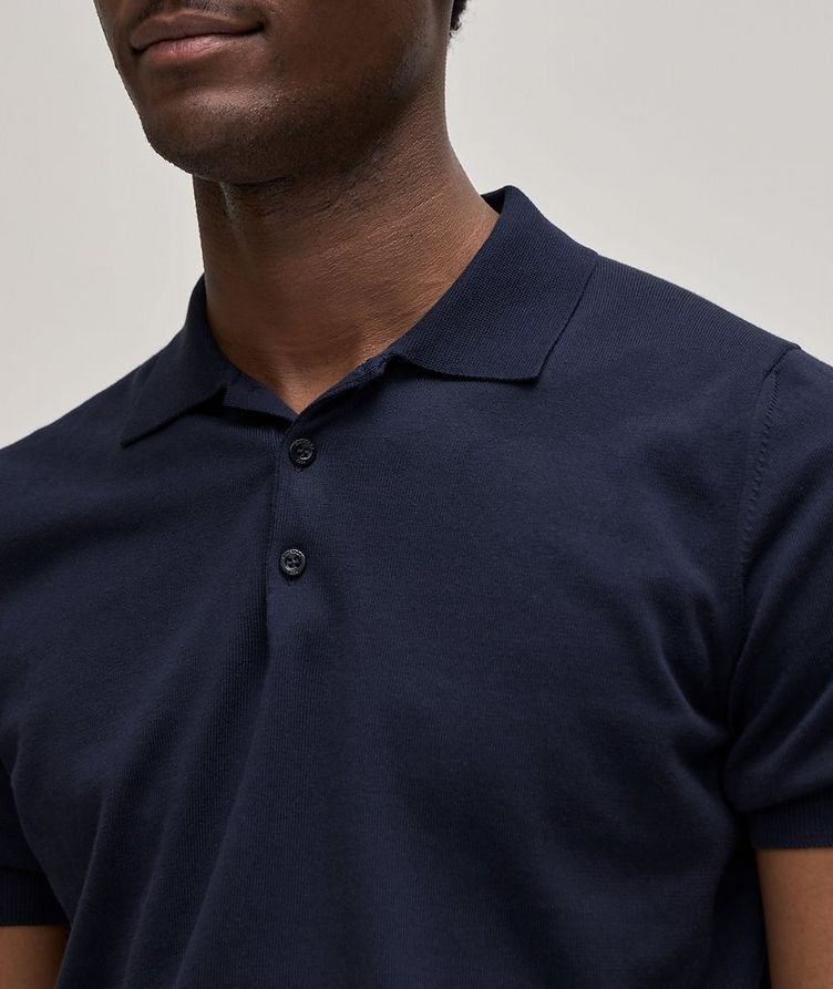 Solid Cotton Knit Polo image 4