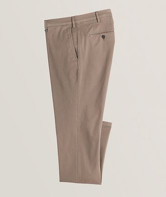 Canali Micro Twill Stretch-Cotton Trousers