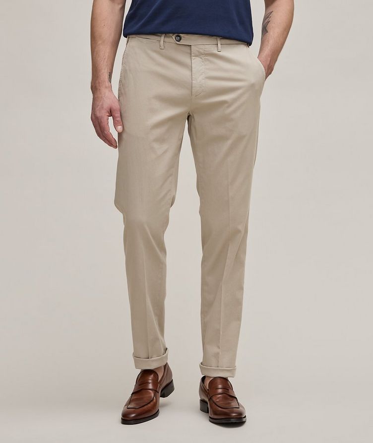 Micro Twill Stretch-Cotton Trousers image 1