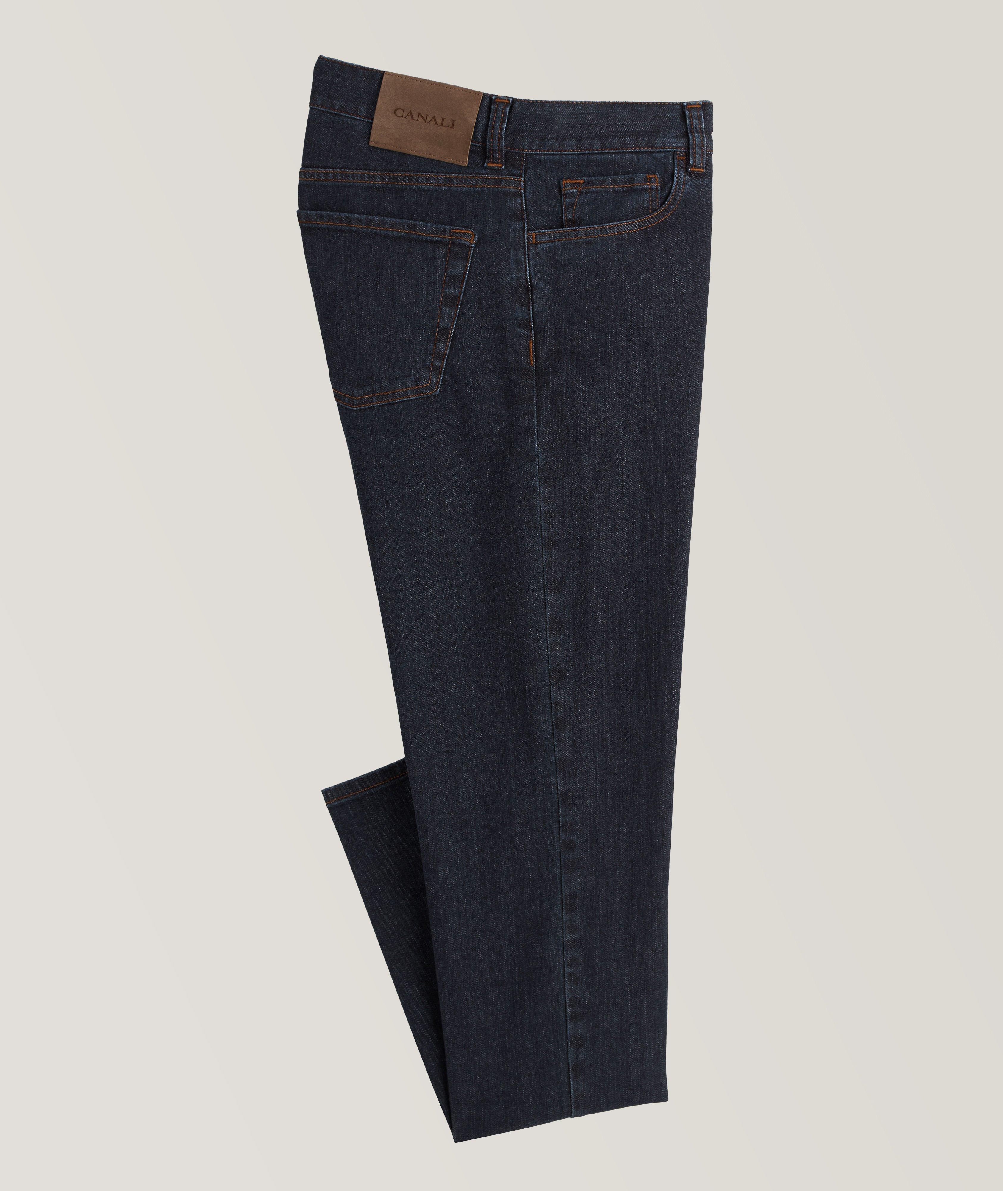 Slim Fit Washed Stretch-Cotton Jeans image 0