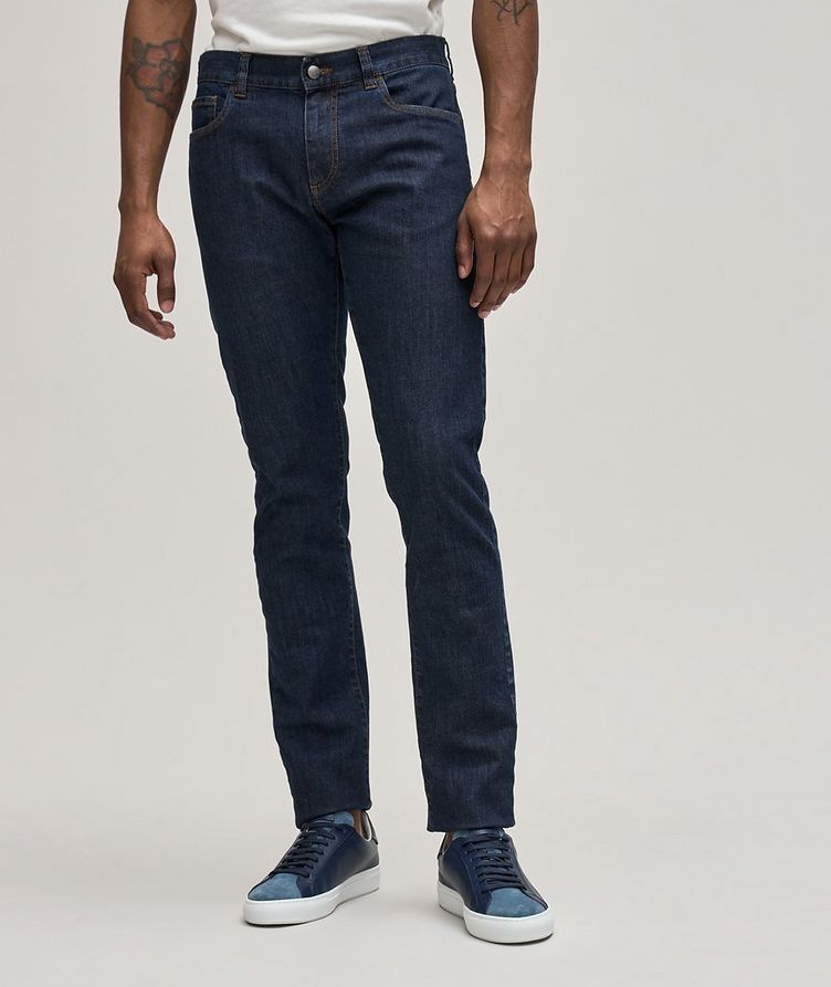 Slim Fit Washed Stretch-Cotton Jeans image 2