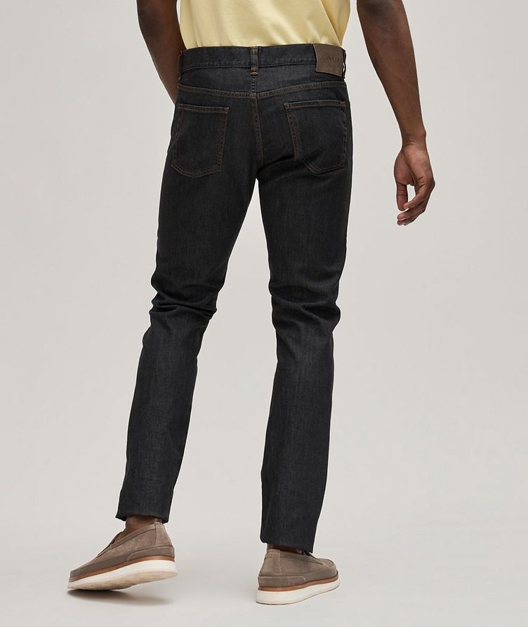Slim Fit Washed Five-Pocket Cotton-Blend Jeans image 3