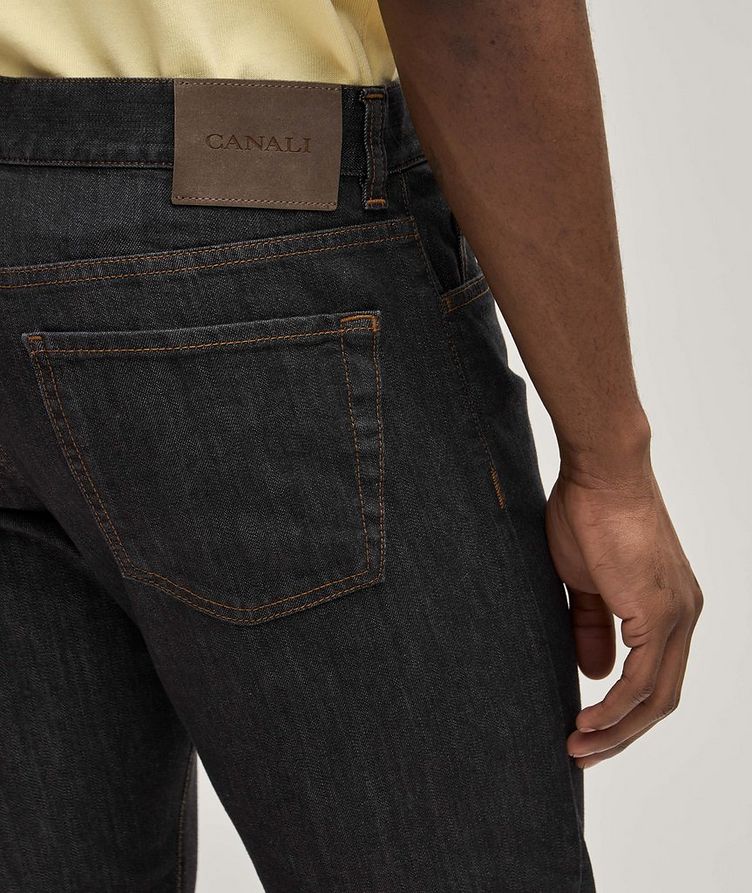 Slim Fit Washed Five-Pocket Cotton-Blend Jeans image 4