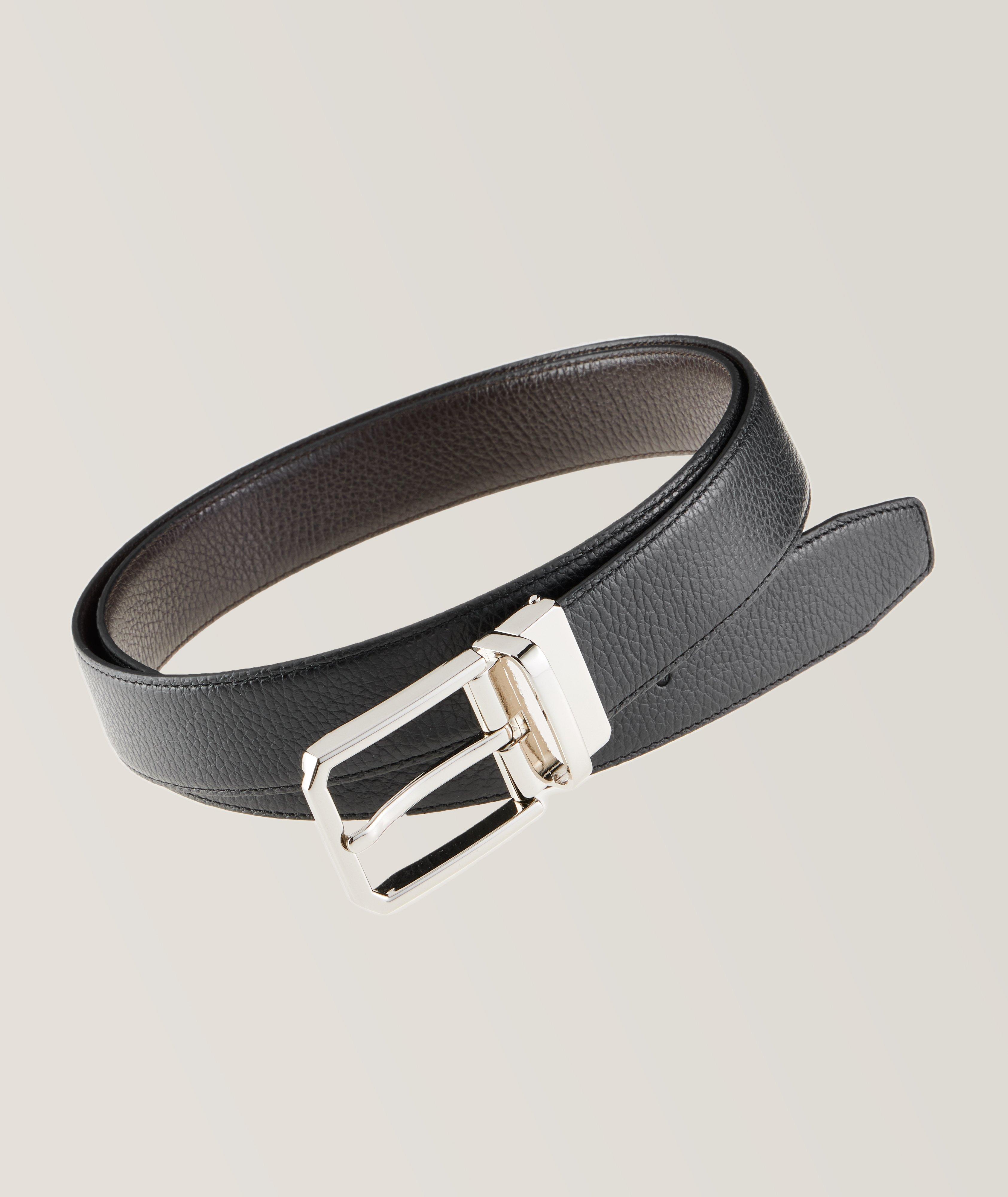 Harold Reversible Grain Leather Pin Buckle Belt | Belts | Harry Rosen