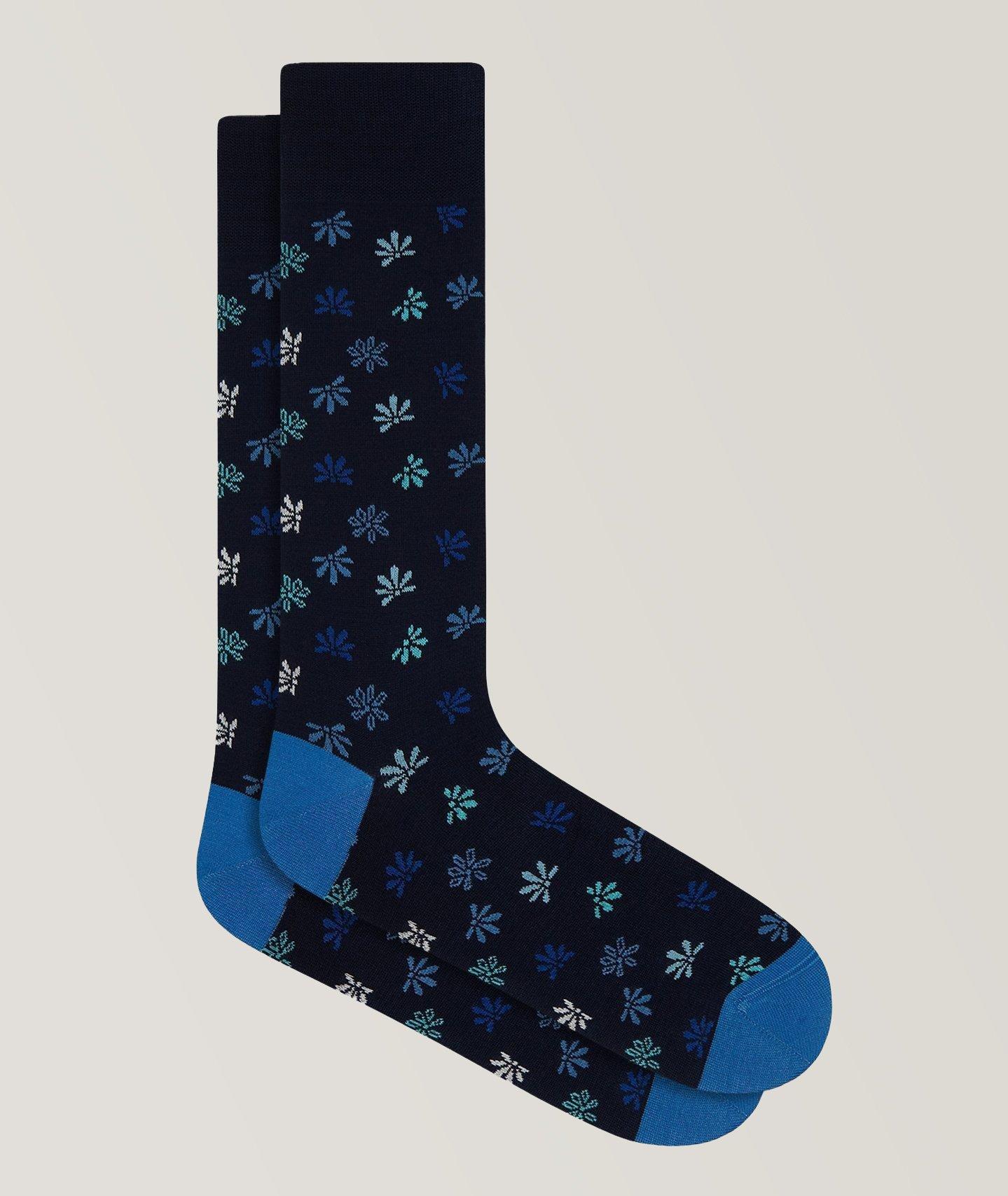 Flower Printed Stretch-Cotton Socks image 0