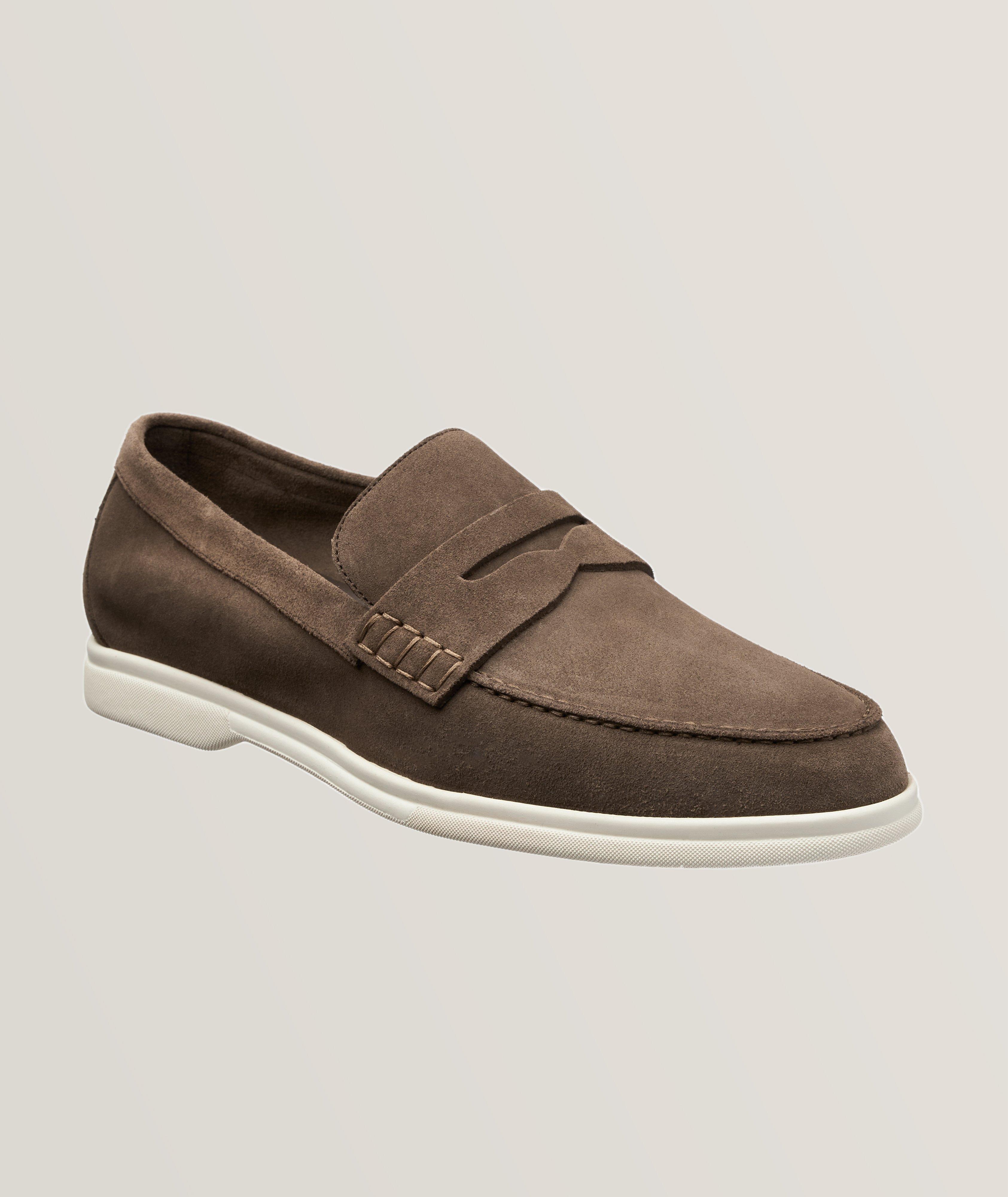 Grain Suede Penny Loafers image 0
