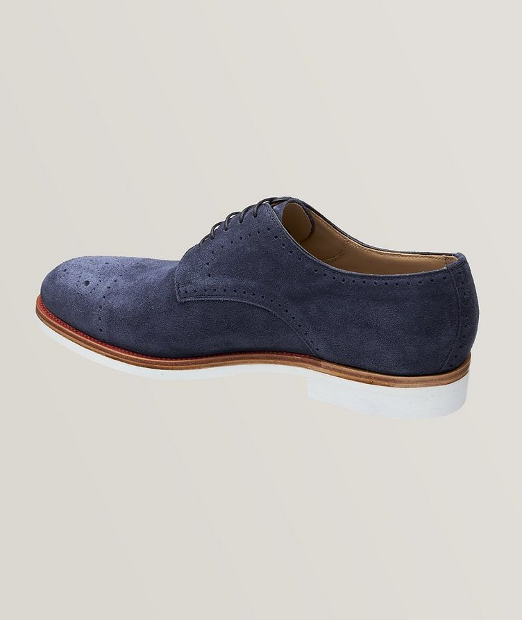 Suede Perforated Lace-Up Derbies image 1