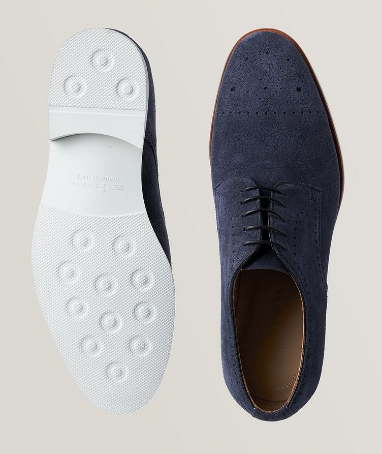 Suede Perforated Lace-Up Derbies image 2