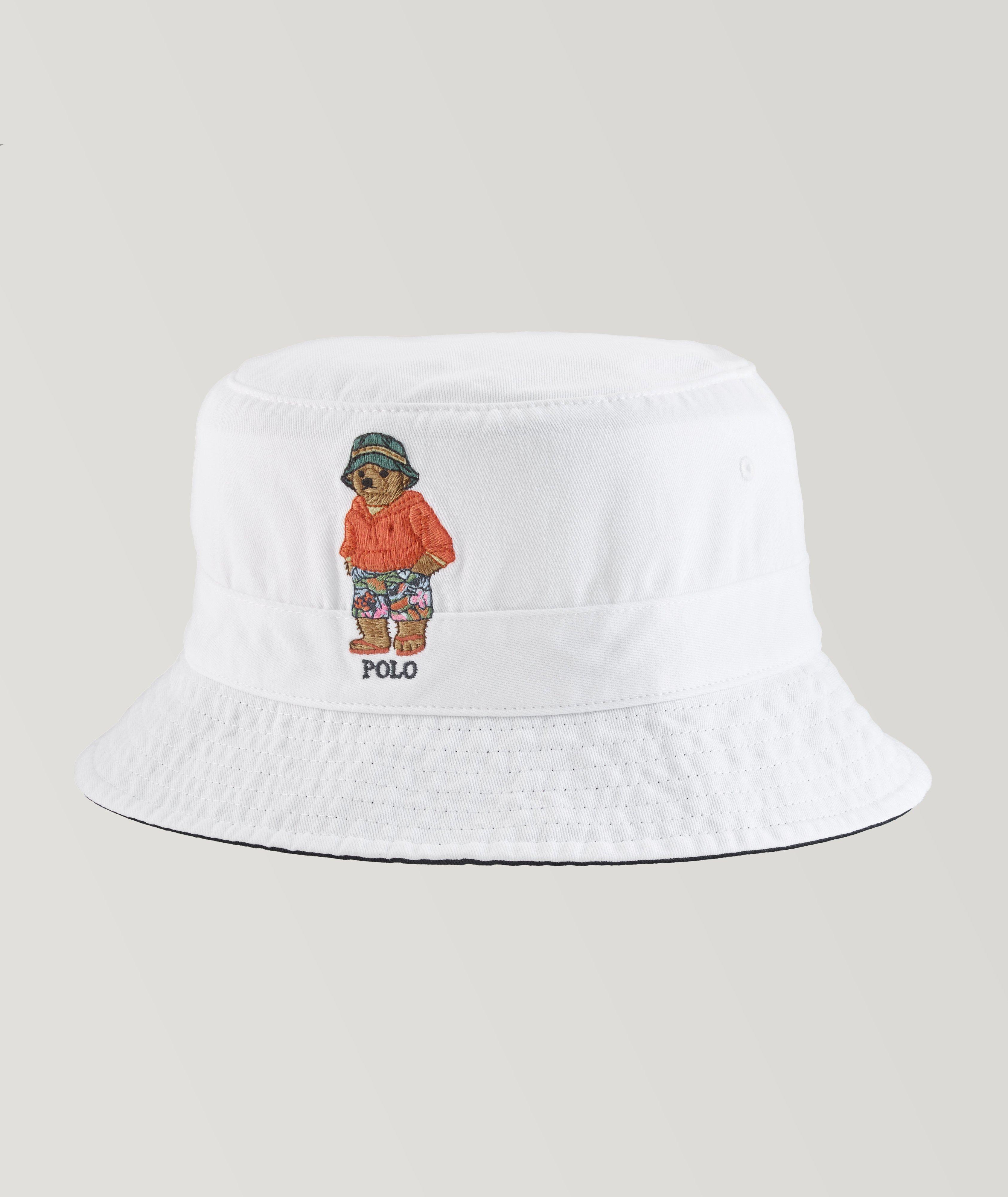 Chapeau cloche en twill avec ourson mascotte image 0