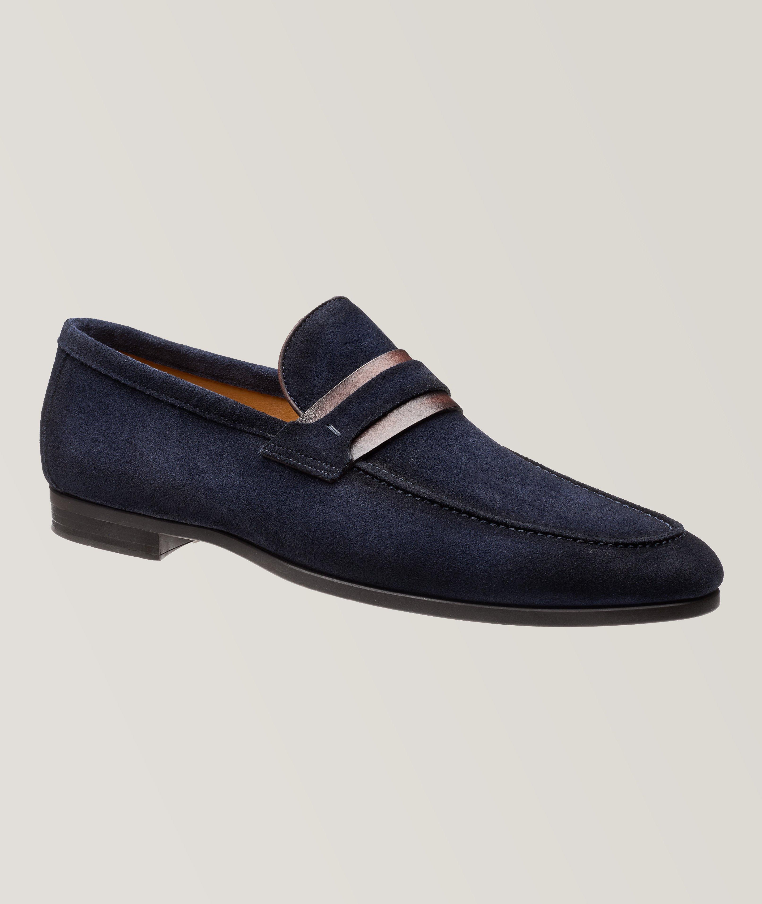 Leather Trim Banded Velvet Loafer image 0