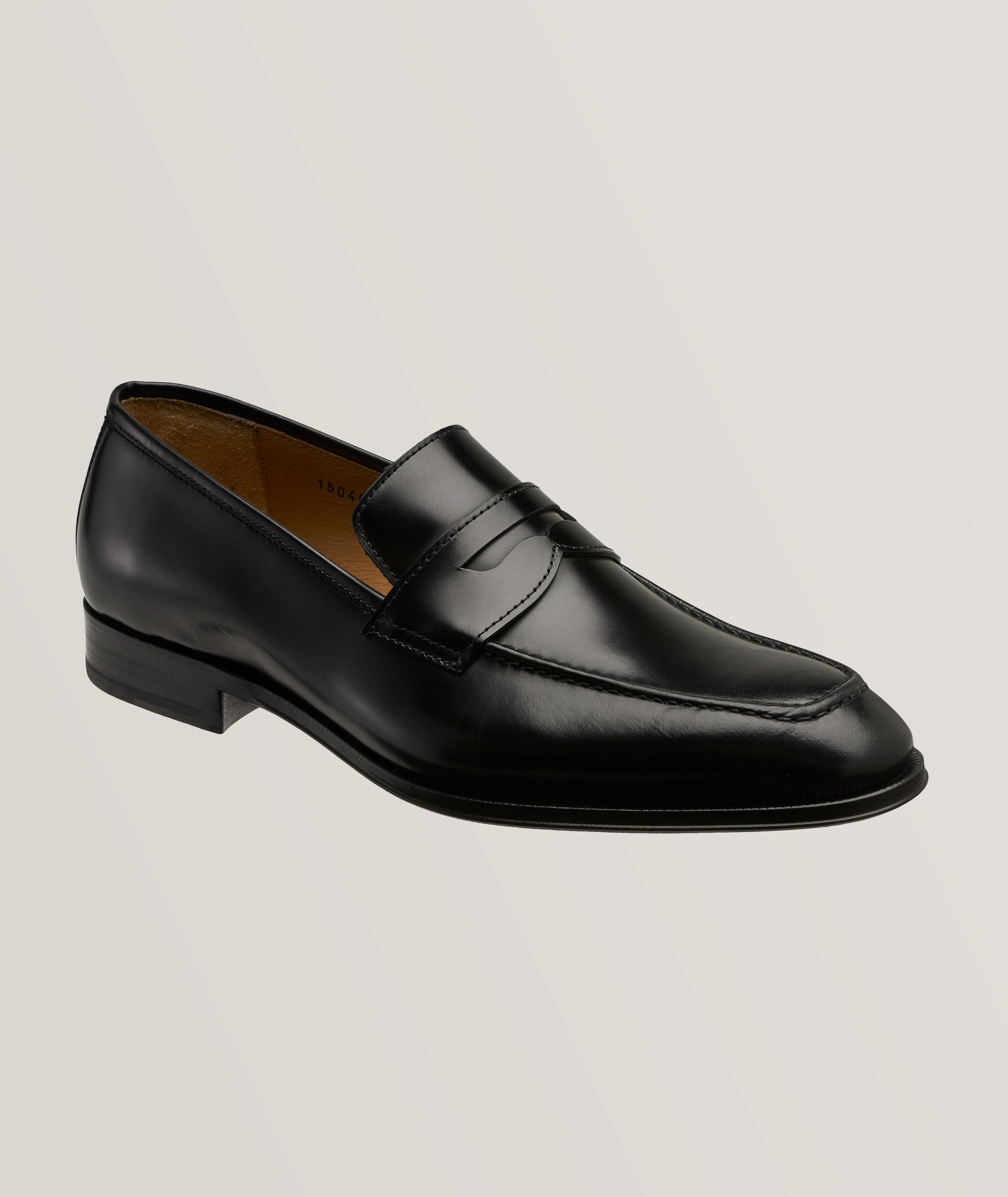 Polished Leather Penny Loafers image 0