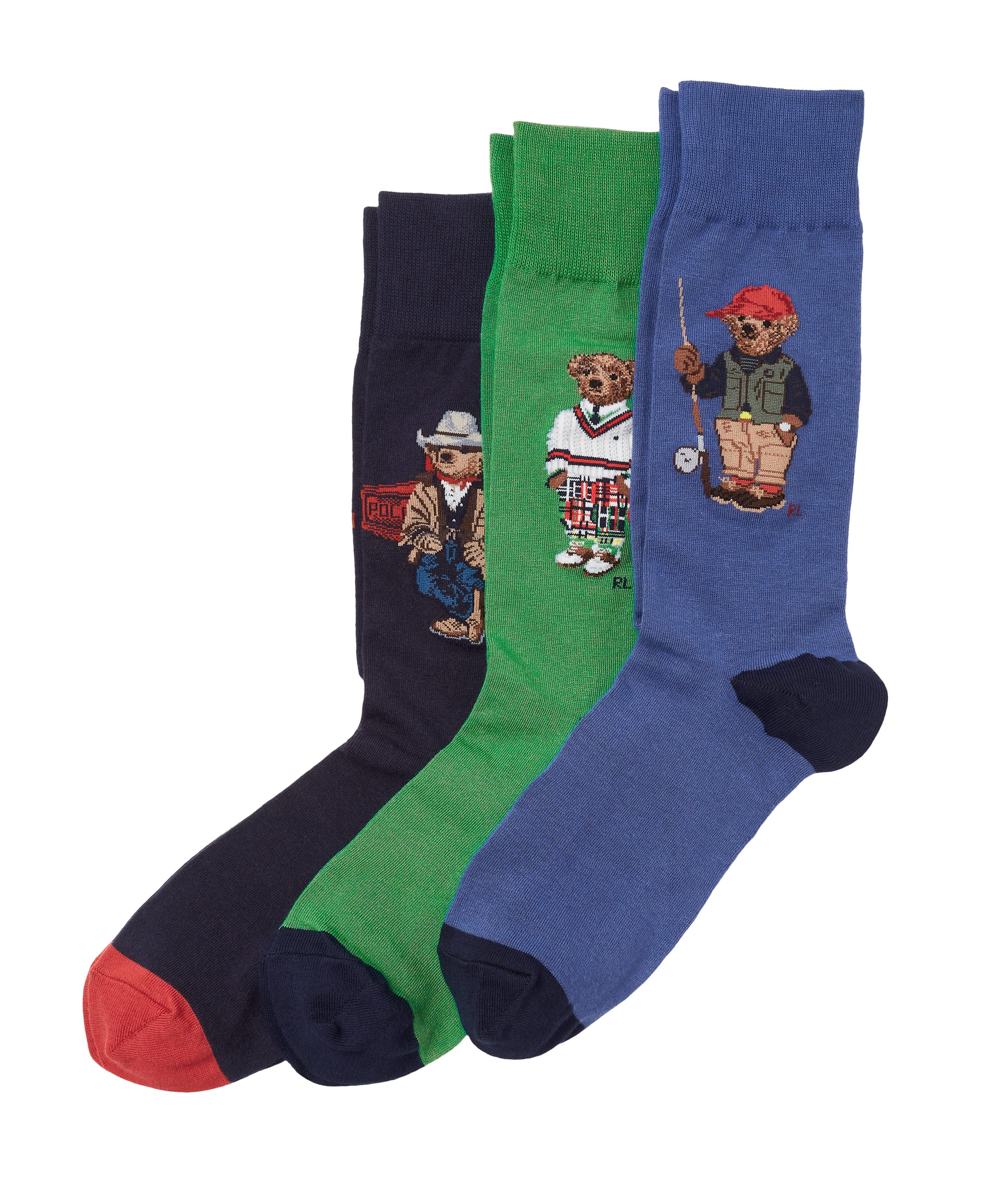 Polo Bear & Fair Isle 3-Sock Gift Set image 0