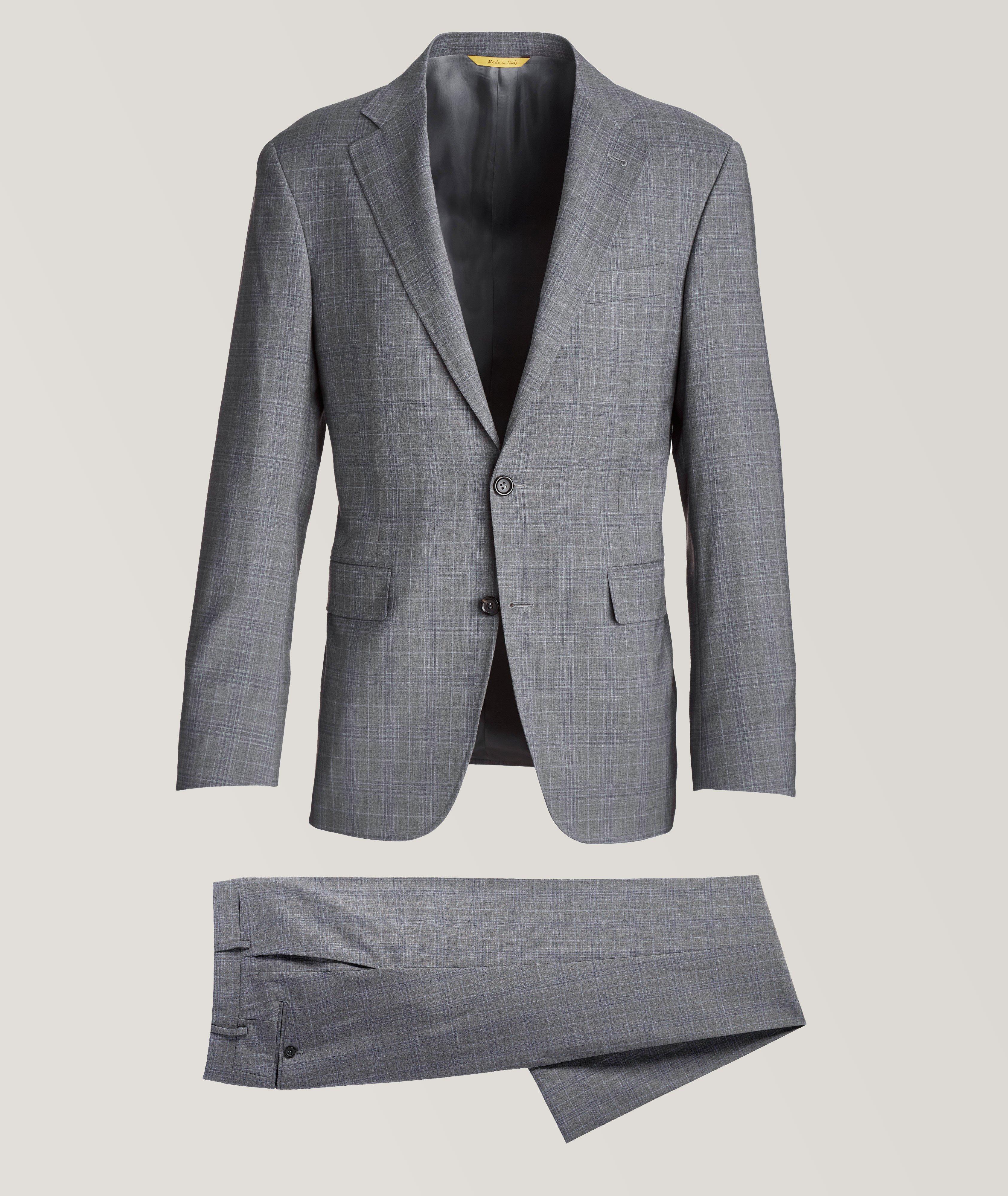Kei Stretch-Wool Tonal Plaid Suit image 0