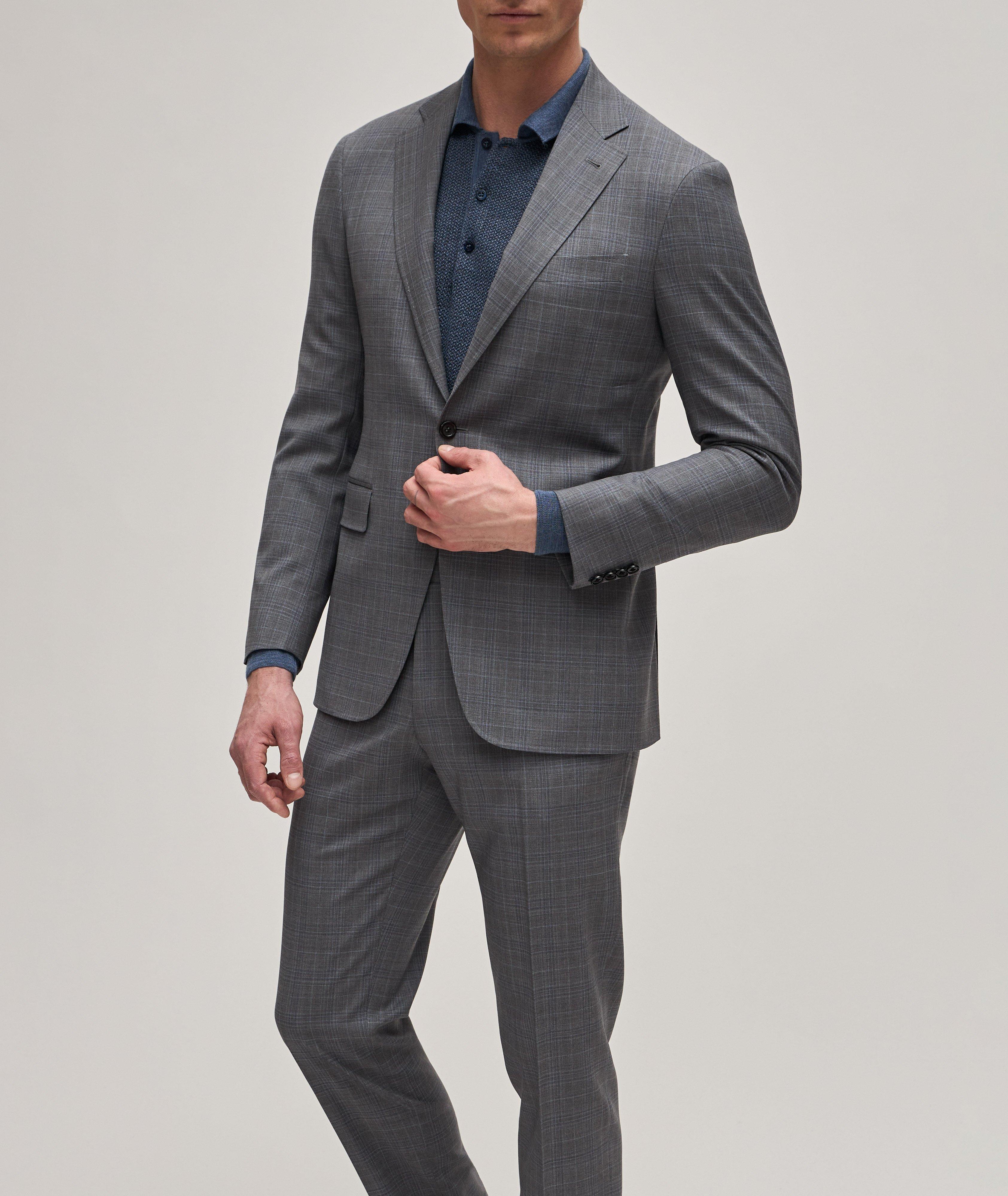 Kei Stretch-Wool Tonal Plaid Suit image 1