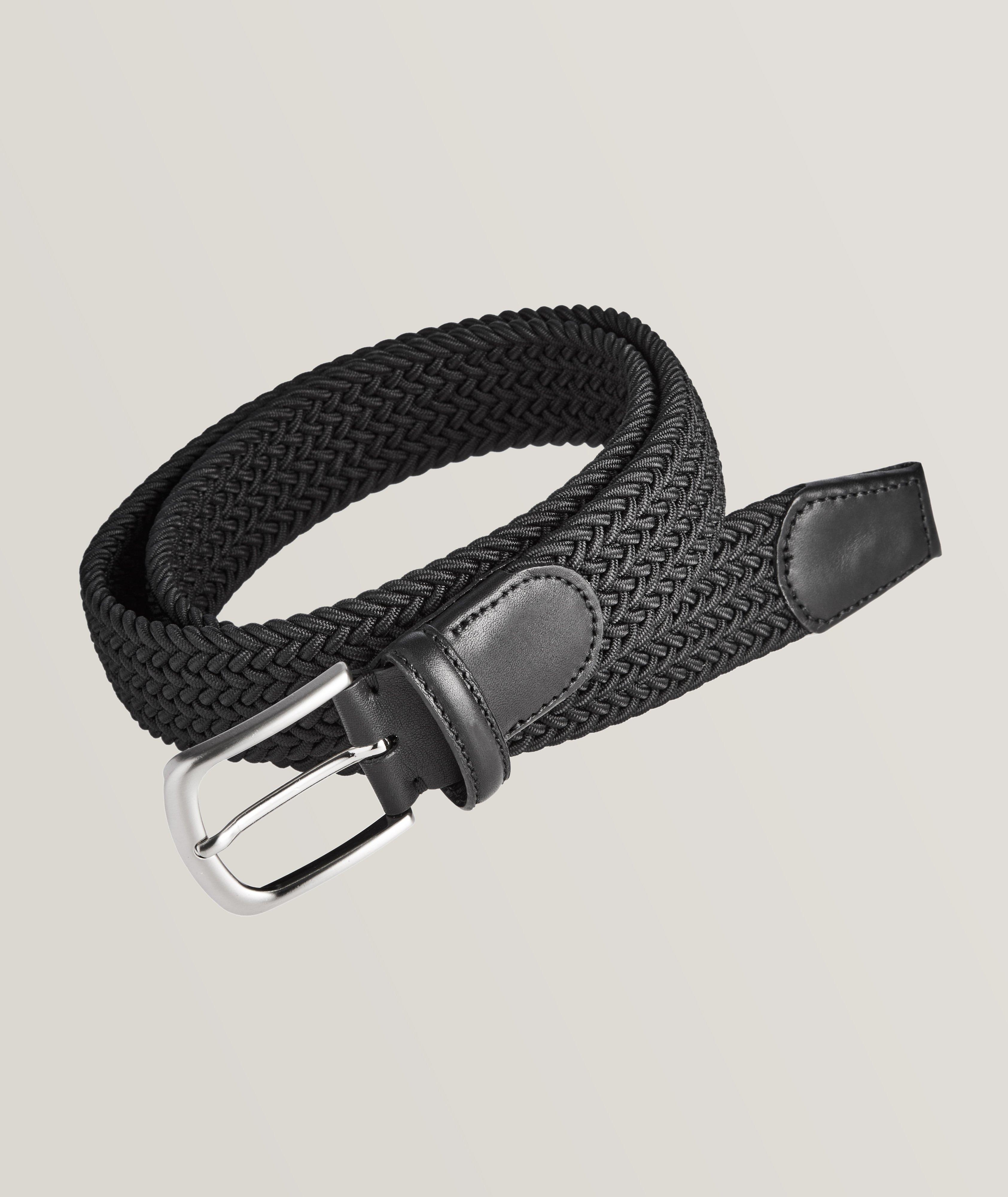 Men's Brighton Ventura Leather Belt, #M10383 Black - Richard David for Men