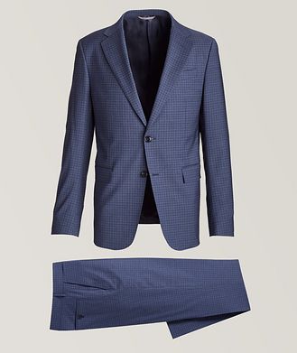 Canali Black Edition Stretch-Wool Mini Check Suit