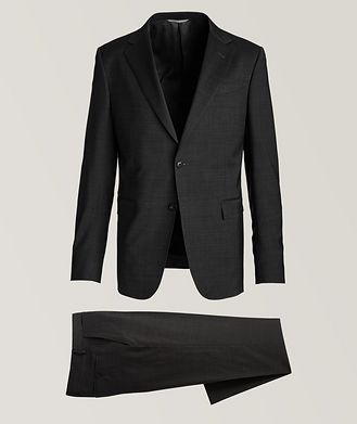 Canali Black Edition Stretch-Wool Crosshatch Suit