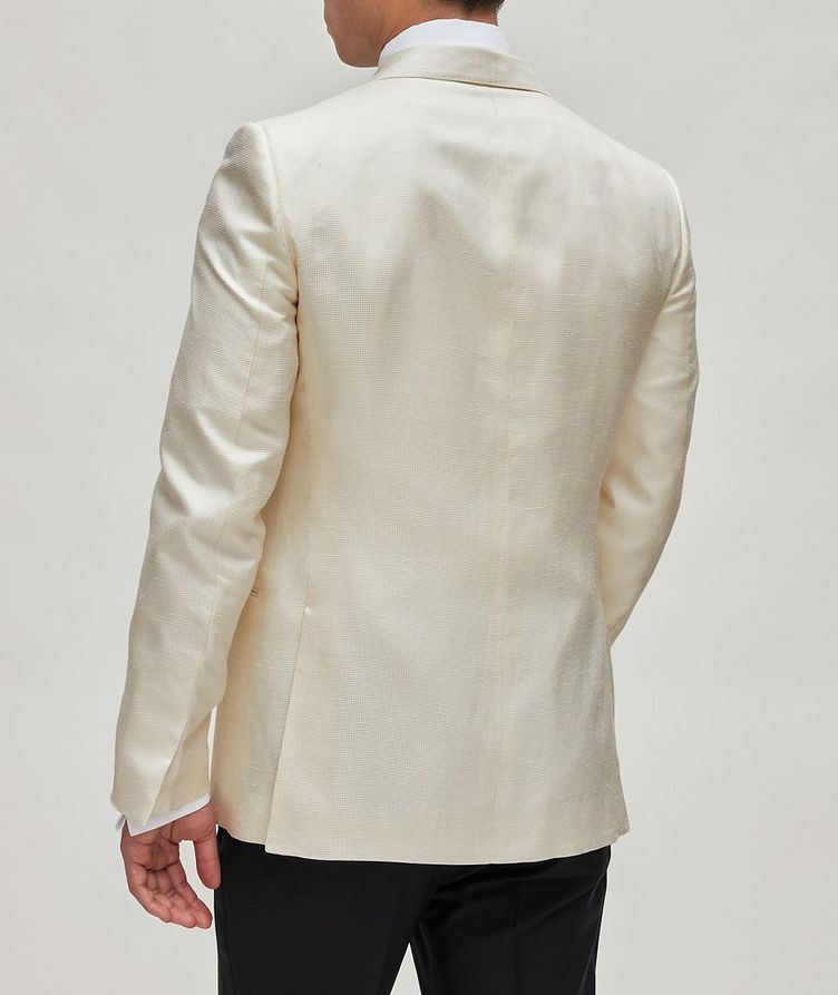 Silk-Linen Pindot Tuxedo Jacket image 3