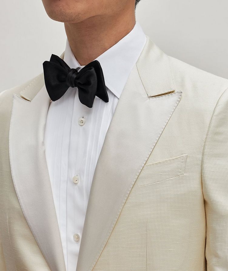 Silk-Linen Pindot Tuxedo Jacket image 4
