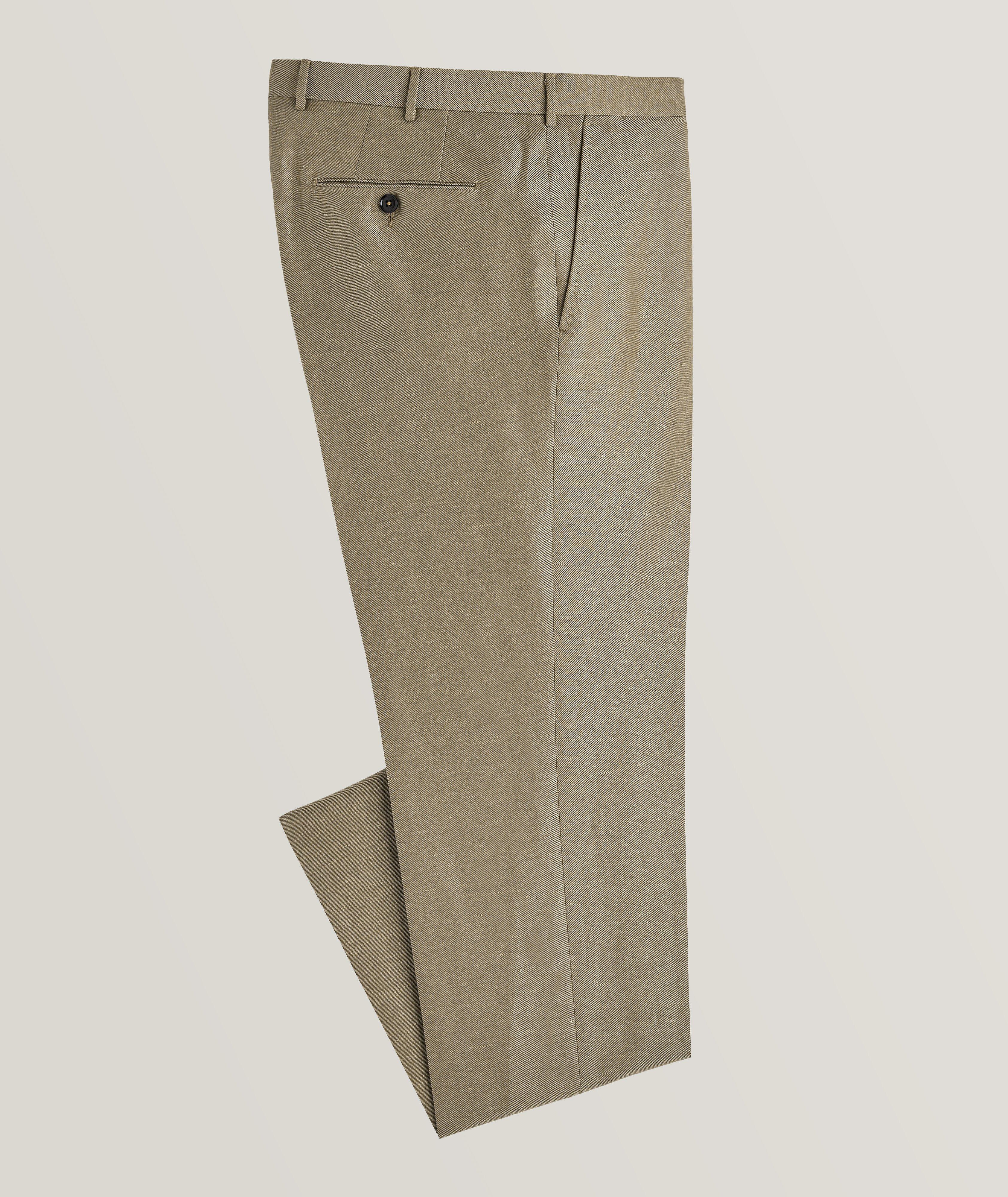 Z Zegna Men's Slim Fit Seersucker Linen & Cotton Jogger Dress