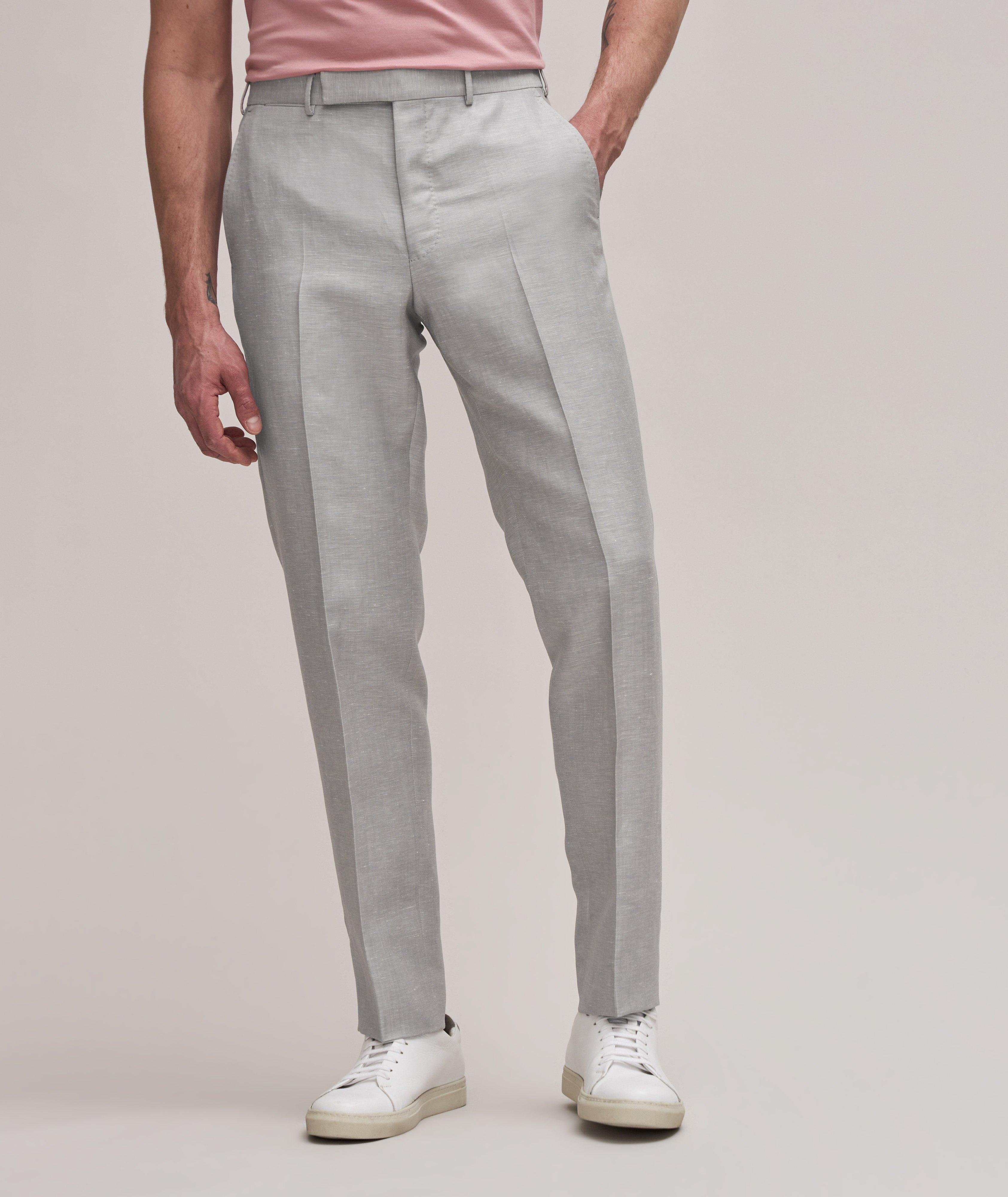 Zegna Sartorial Wool-Linen Slim Fit Dress Pants, Dress Pants