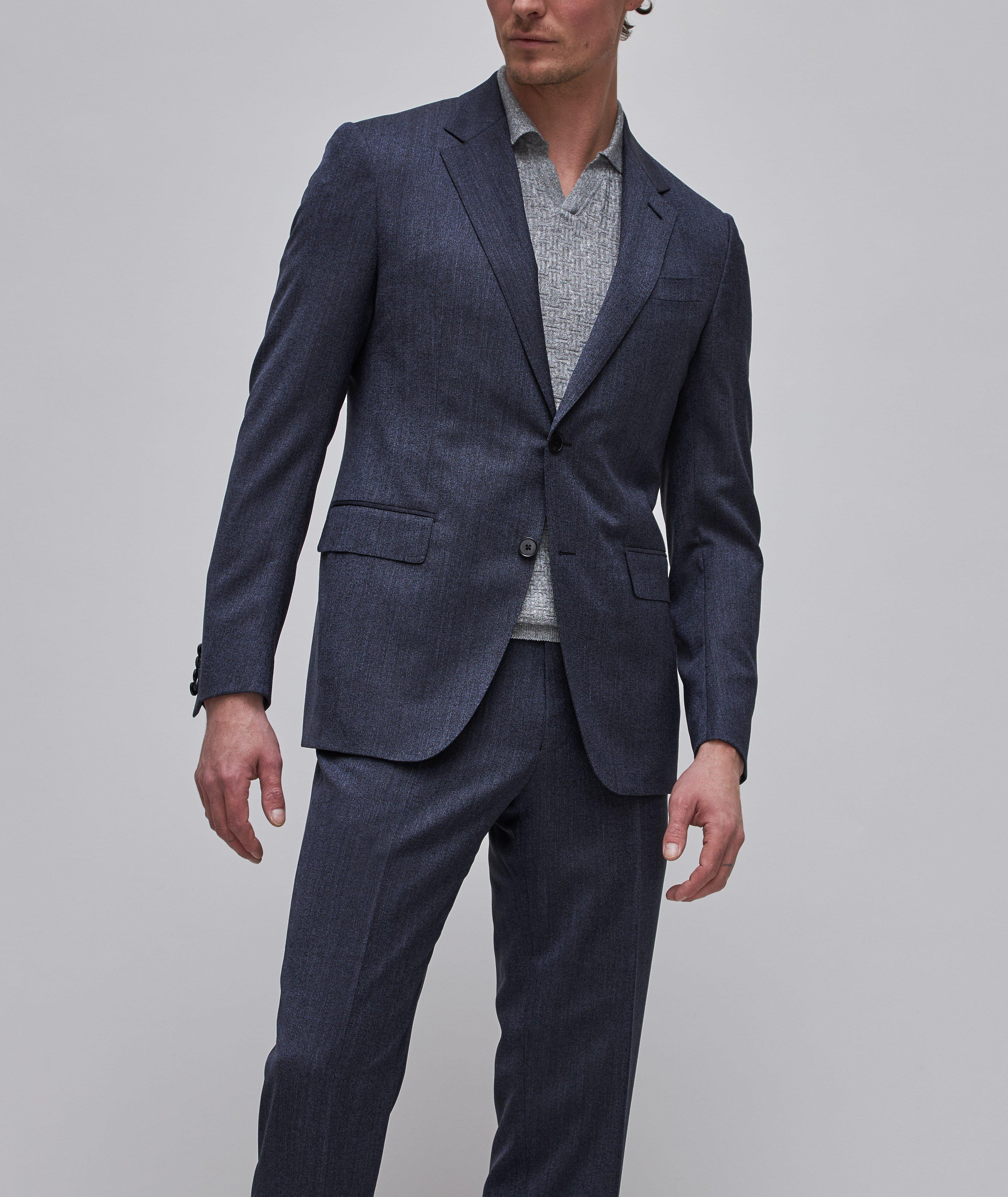 Natural Mélange Wool Crepe Suit image 1