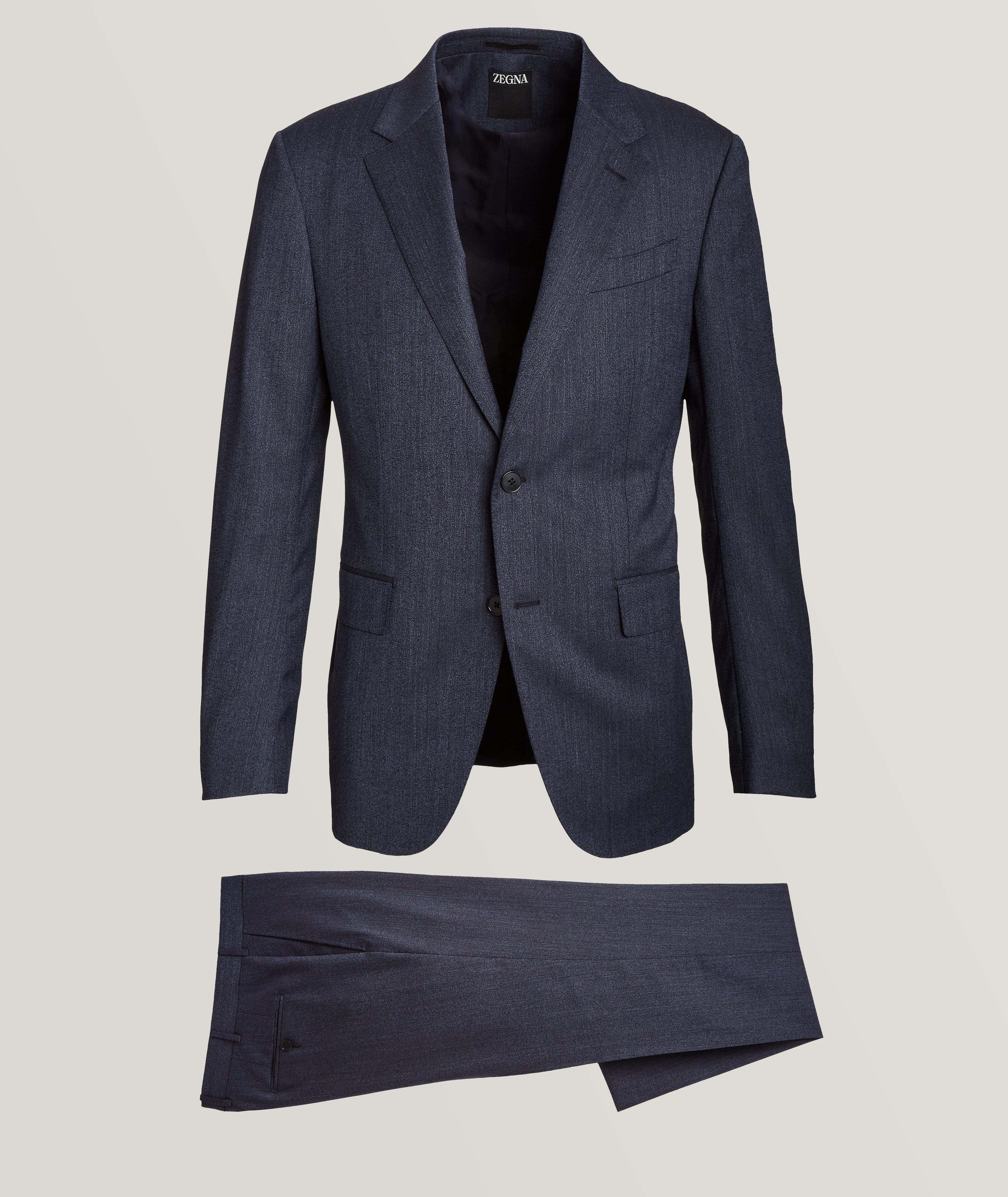 Natural Mélange Wool Crepe Suit image 0