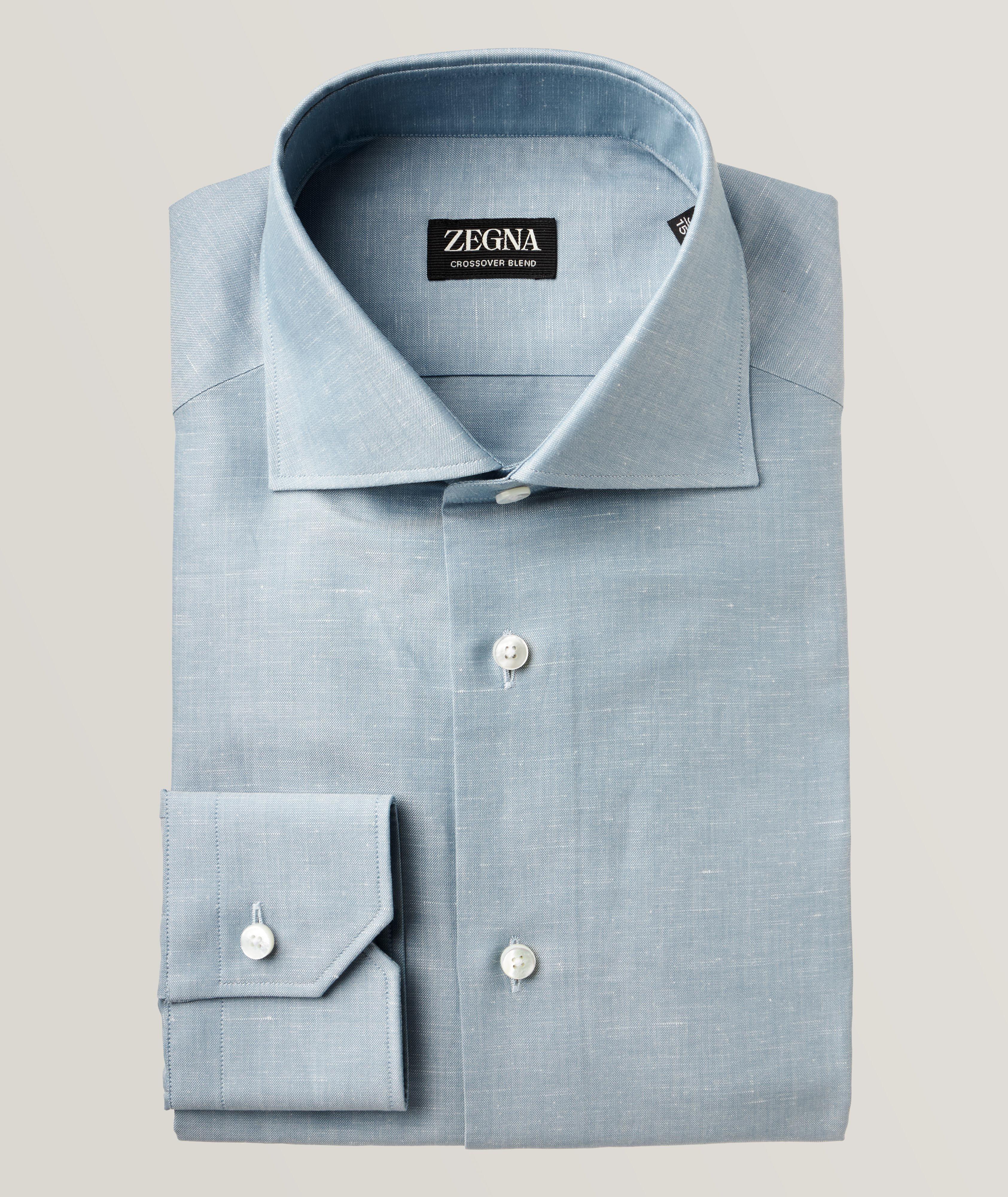 Brushed Cotton, Linen & Silk Dress Shirt image 0