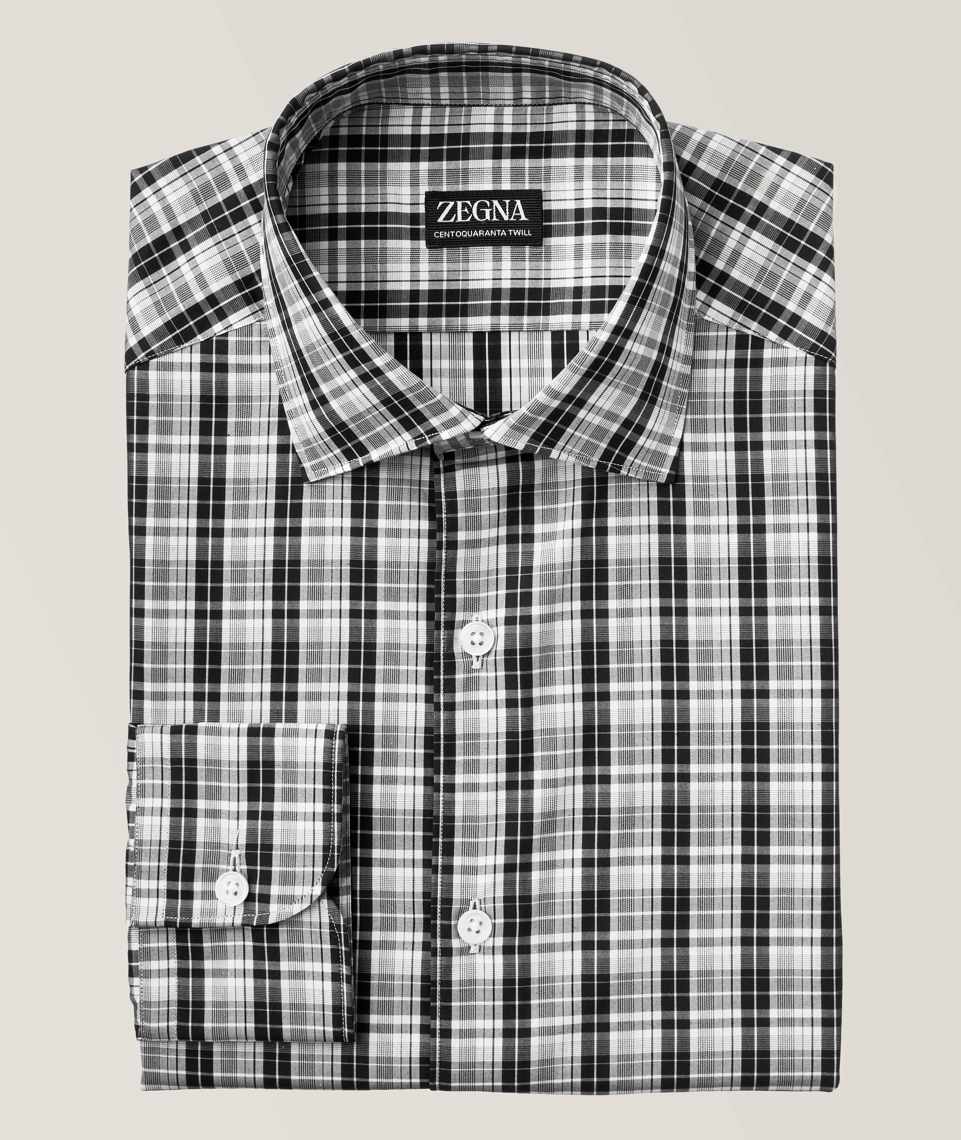 Checked Centoquaranta Twill Sport Shirt image 0