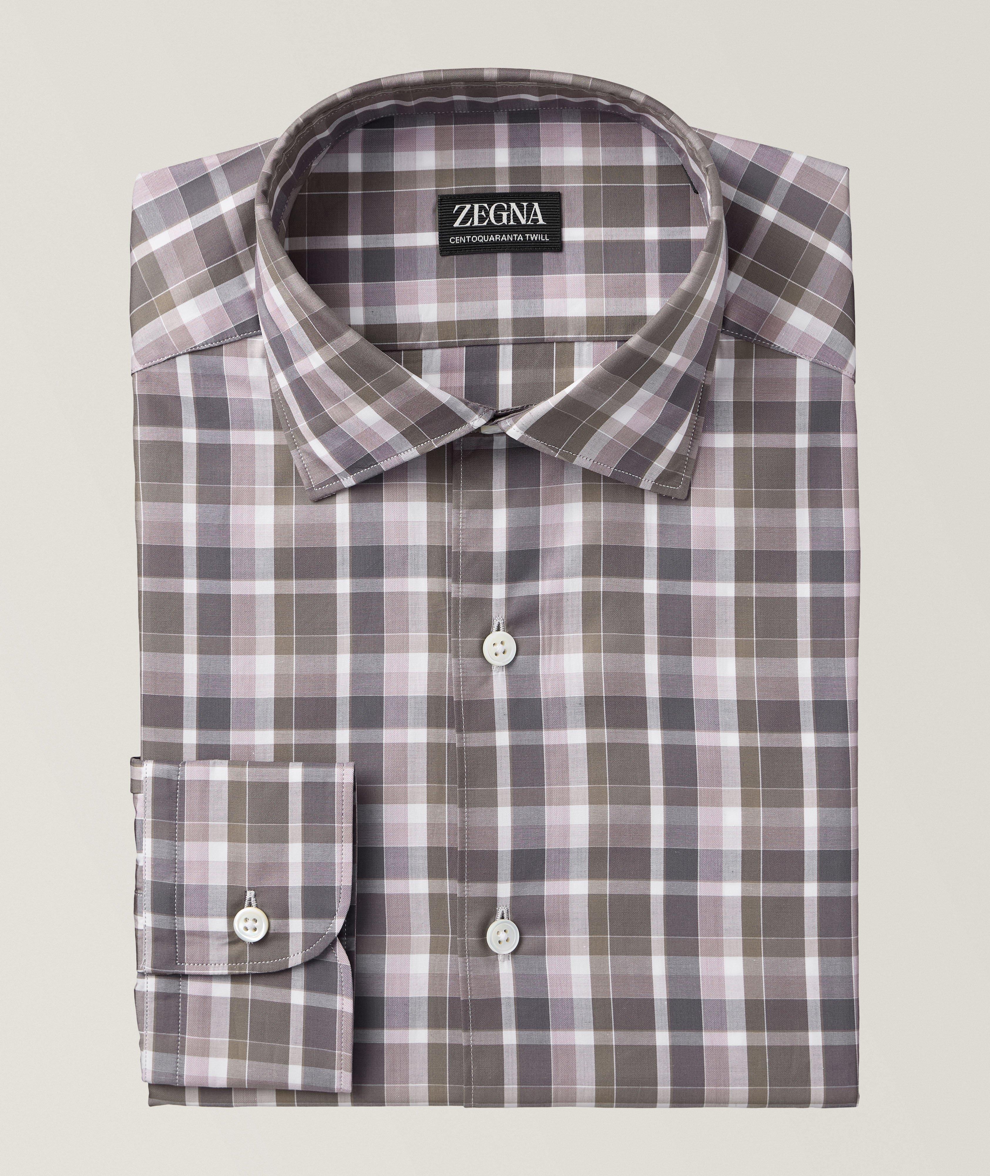 Checked Centoquaranta Twill Sport Shirt image 0