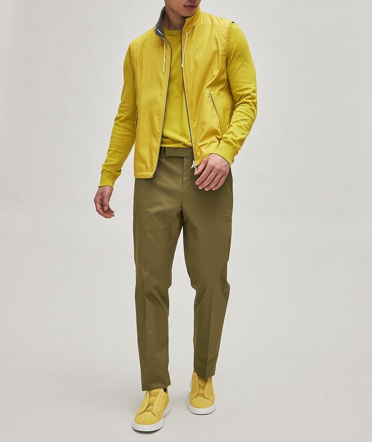 Pleated Sartorial Stretch-Cotton Trousers image 1