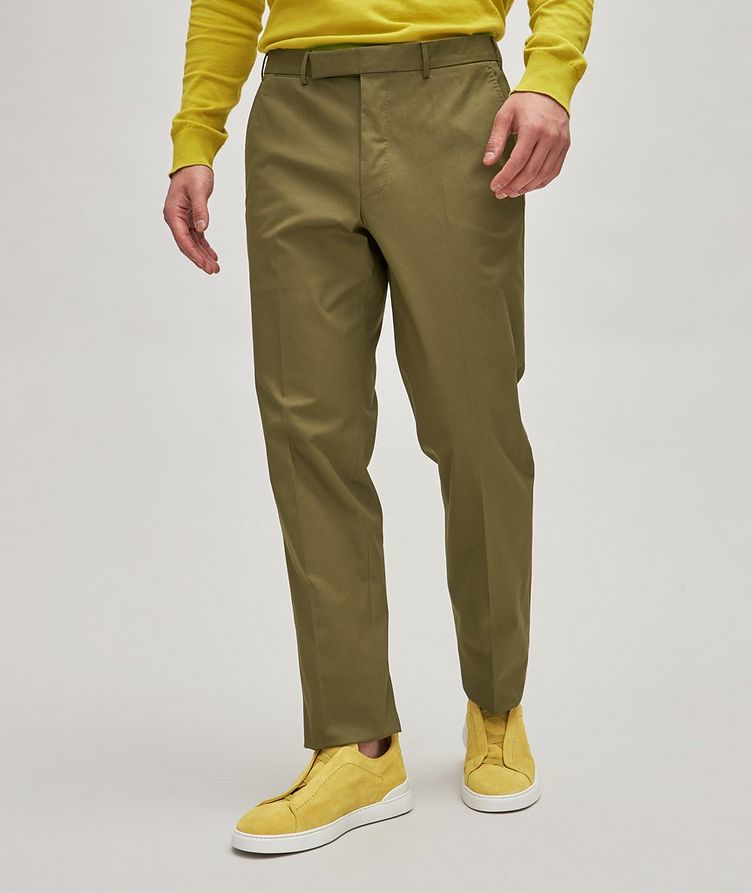 Pleated Sartorial Stretch-Cotton Trousers image 2