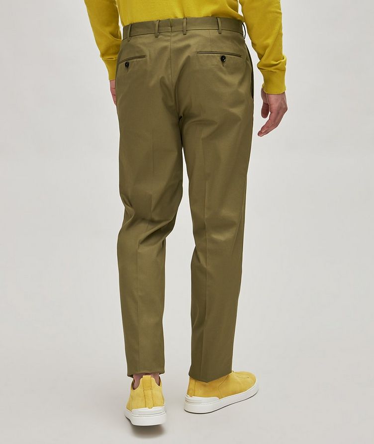 Pleated Sartorial Stretch-Cotton Trousers image 3