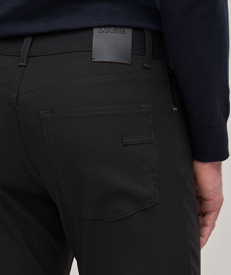 City Solid Wool Five-Pocket Pants image 3
