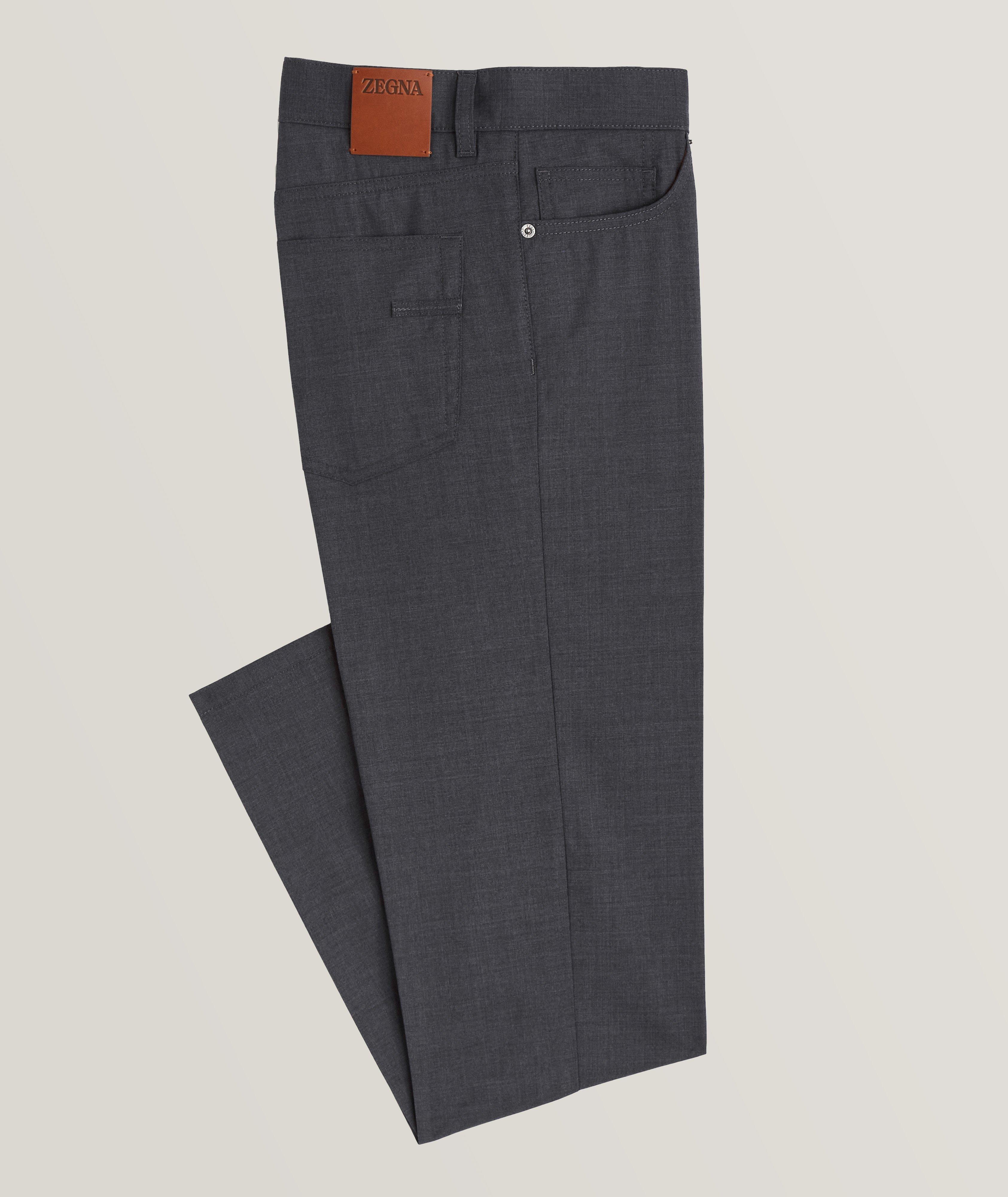 Zegna City Solid Wool Five-Pocket Pants, Pants