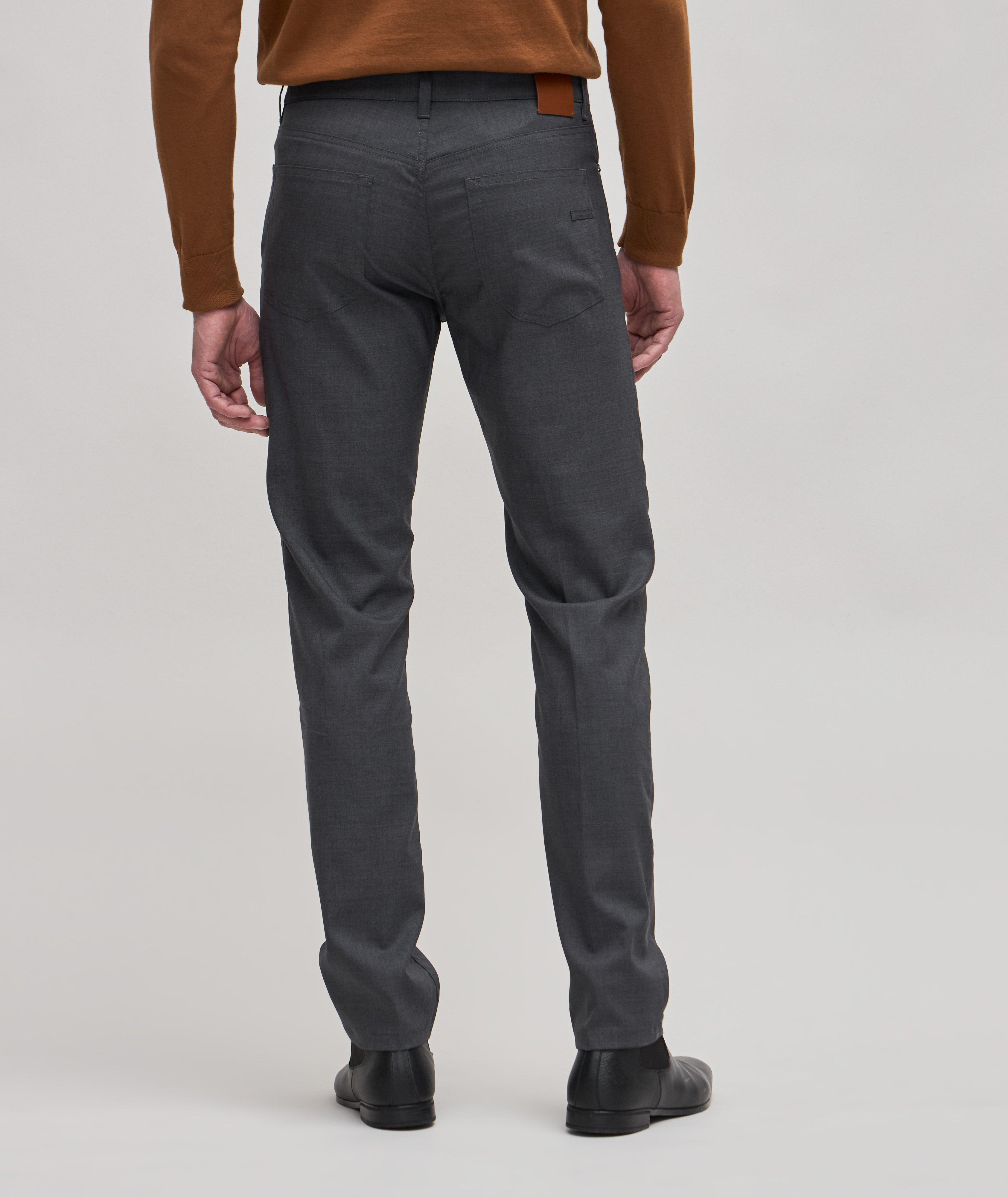 Zegna City Solid Wool Five-Pocket Pants, Pants