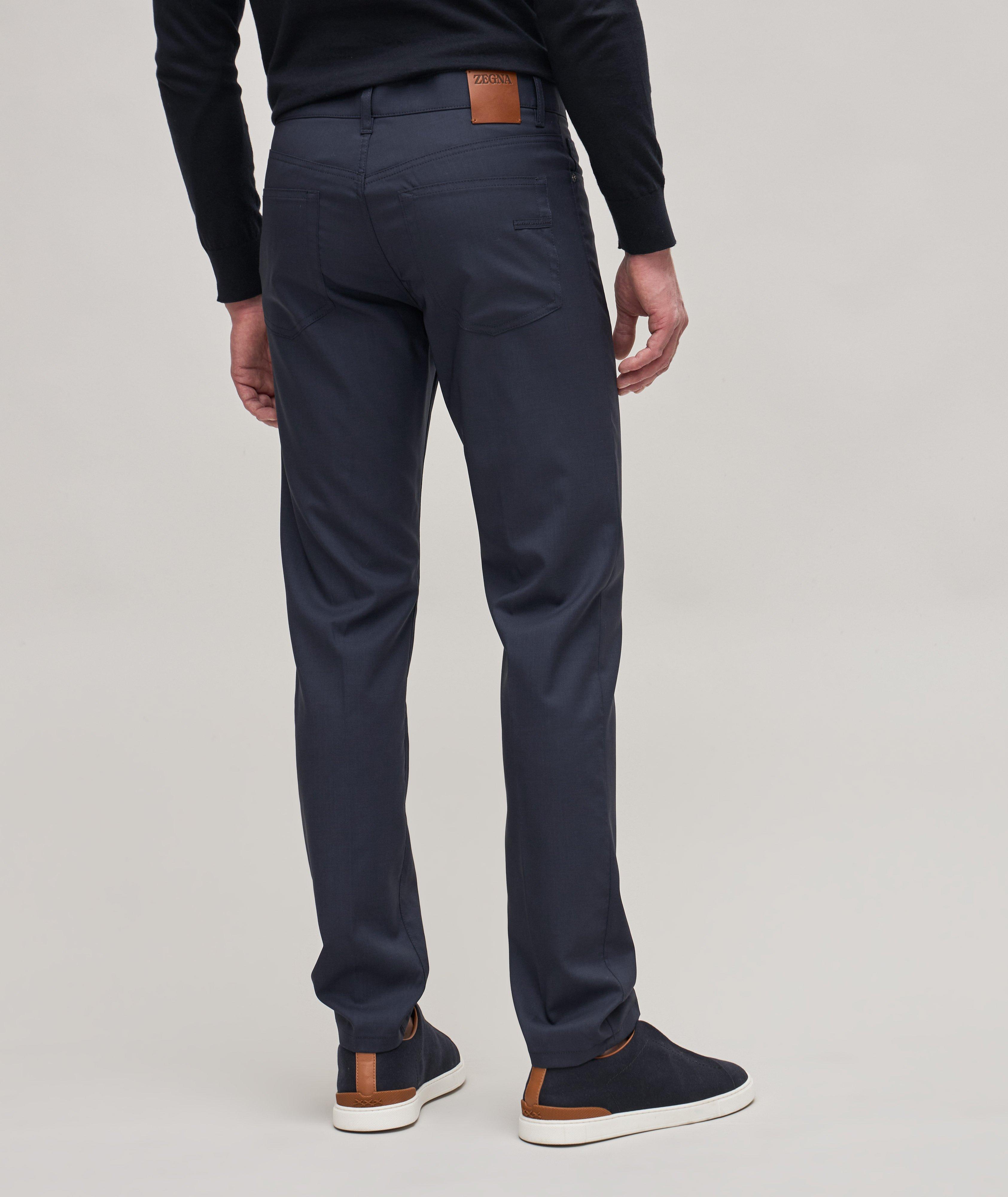 City Solid Wool Five-Pocket Pants image 2